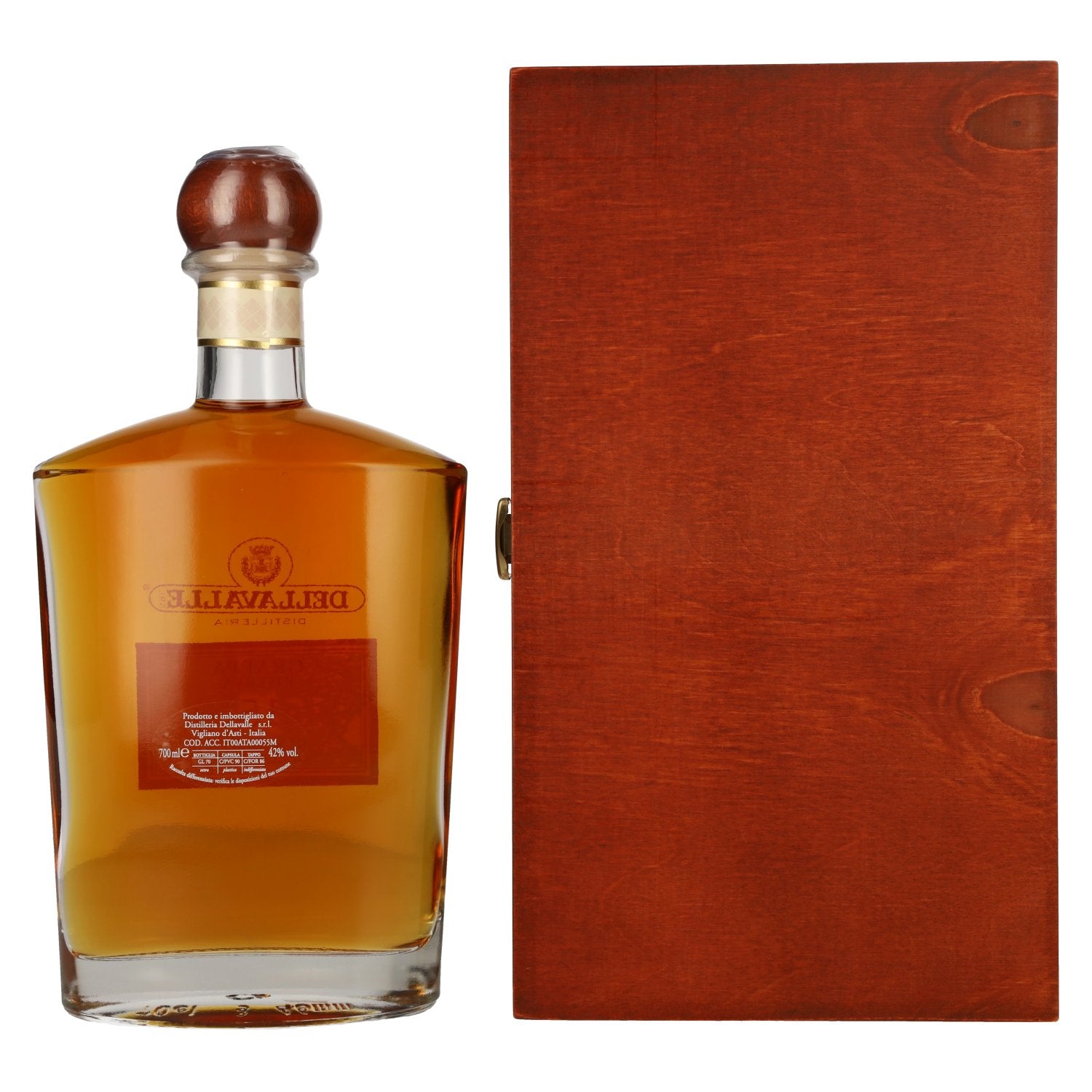 Dellavalle Grappa Reserva 15 ANNI di Roberto Dellavalle 42% Vol. 0,7l in Holzkiste