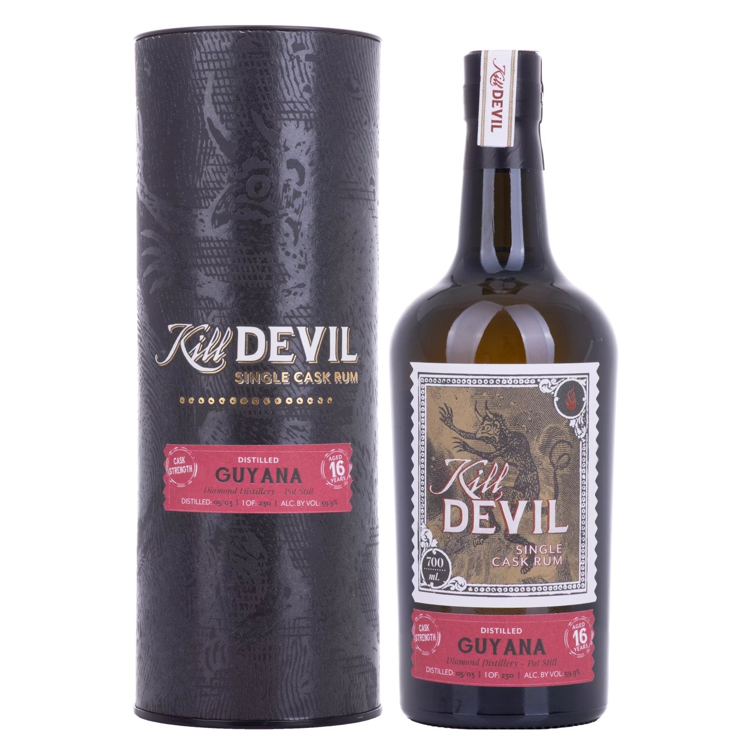 Hunter Laing Kill Devil Guyana 16 Years Old Single Cask Rum 2003 59,9% Vol. 0,7l in Geschenkbox