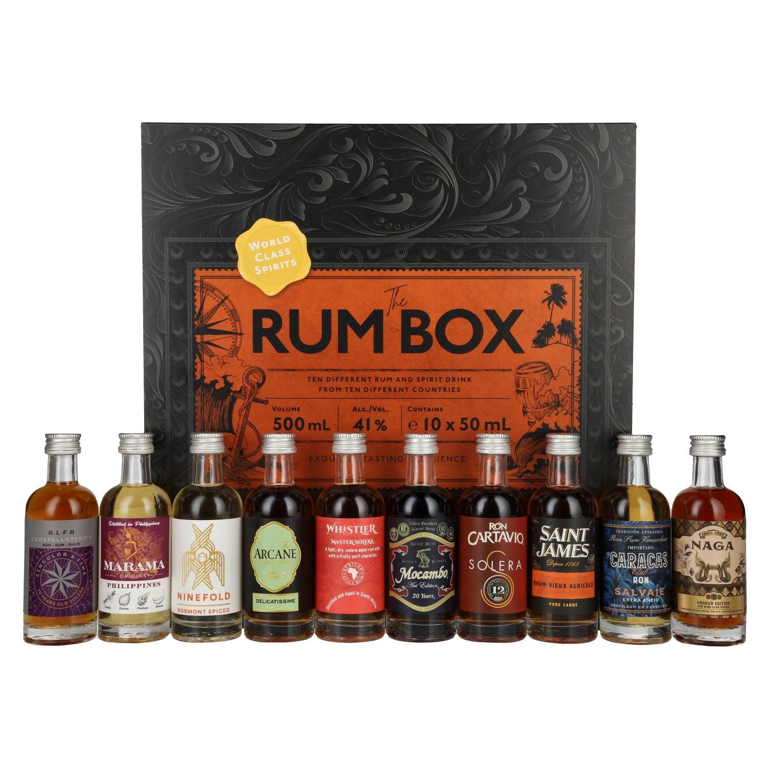 The Rum Box 41% Vol. 10x0,05l in Geschenkbox