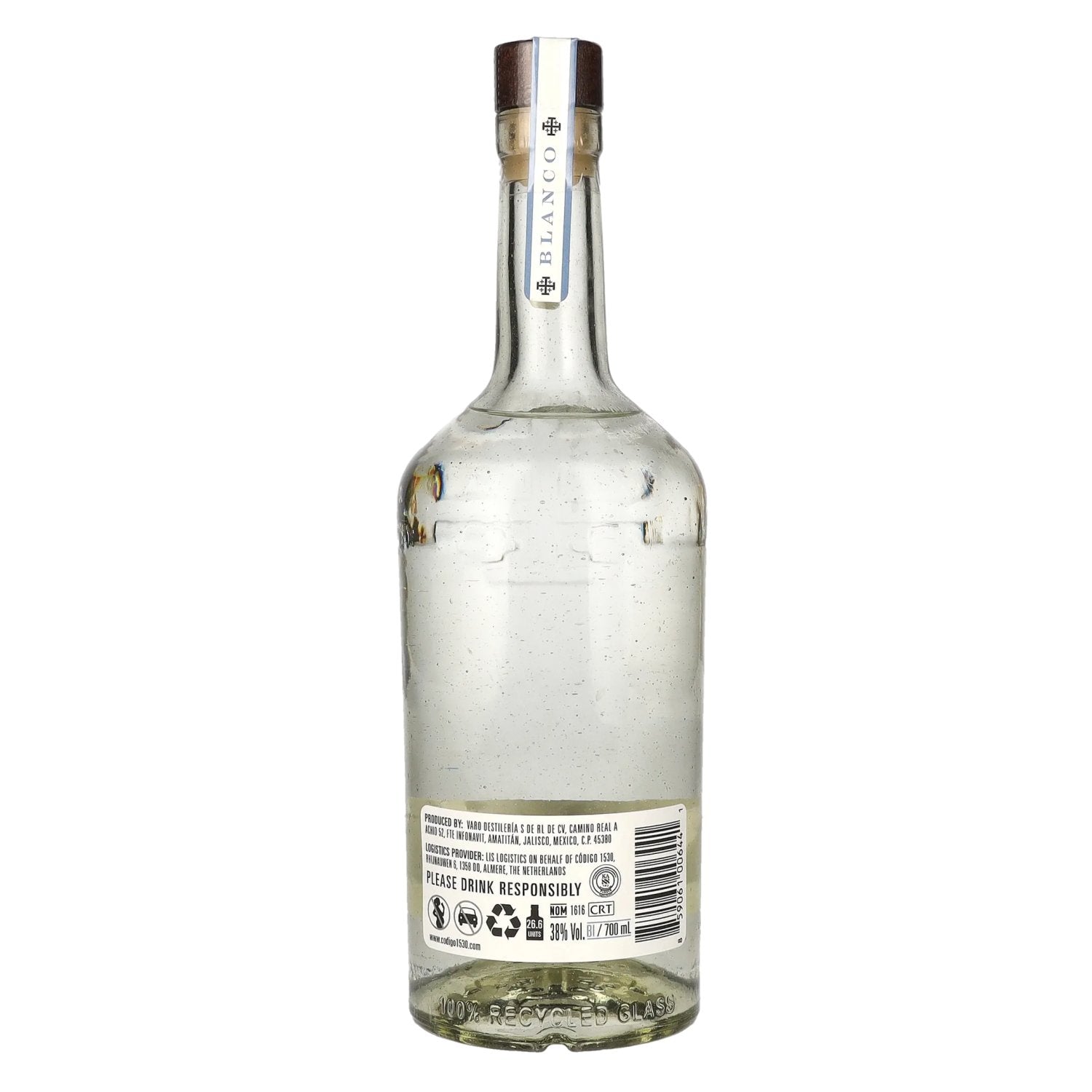 Código 1530 BLANCO Tequila 38% Vol. 0,7l