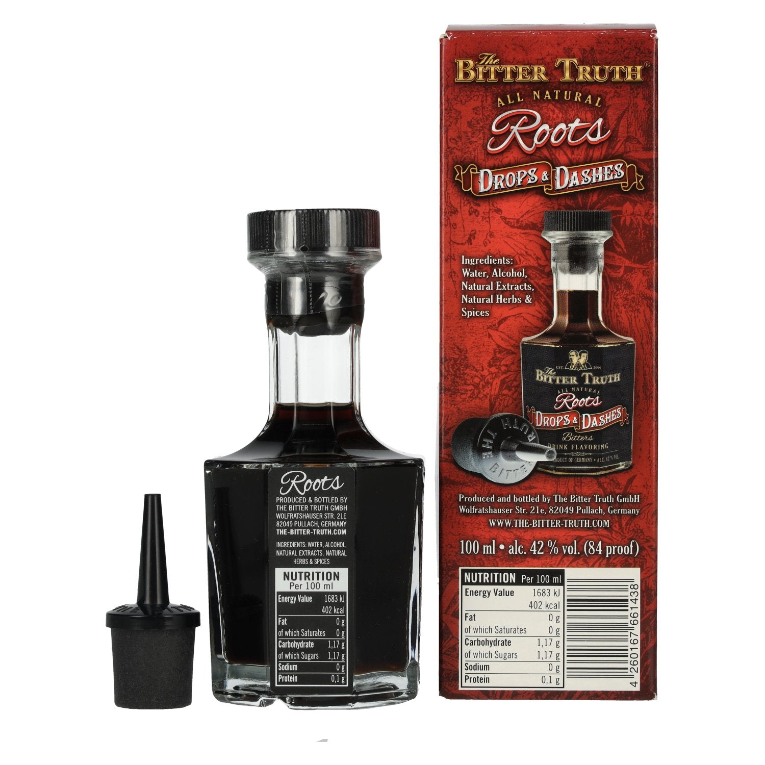 The Bitter Truth Roots Drops &amp; Dashes Bitters 10th Anniversary Limited Edition 42% vol. 0,1l en boîte cadeau