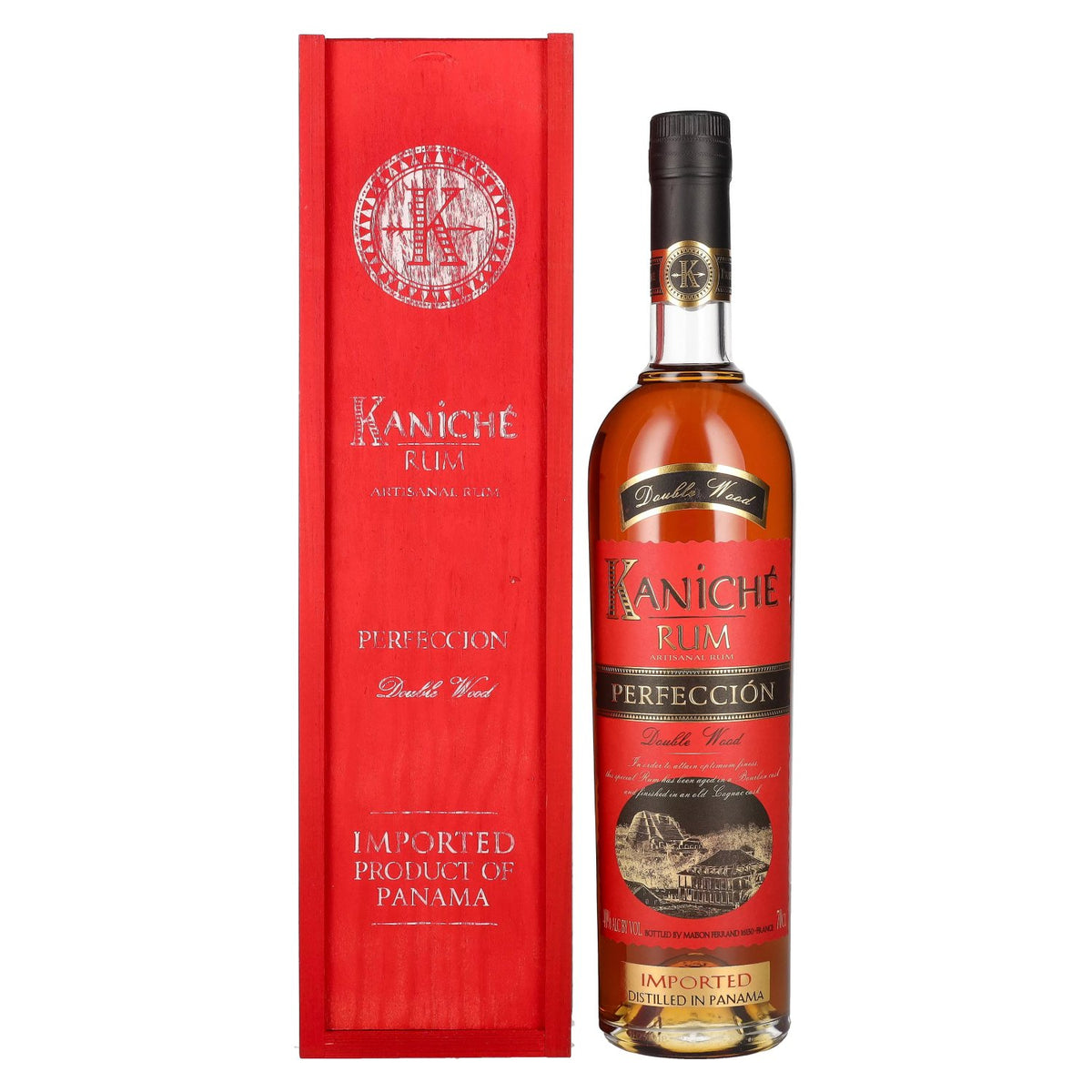 Kaniché Rum Perfección Double Wood 40% vol. 0,7l dans une caisse en bois