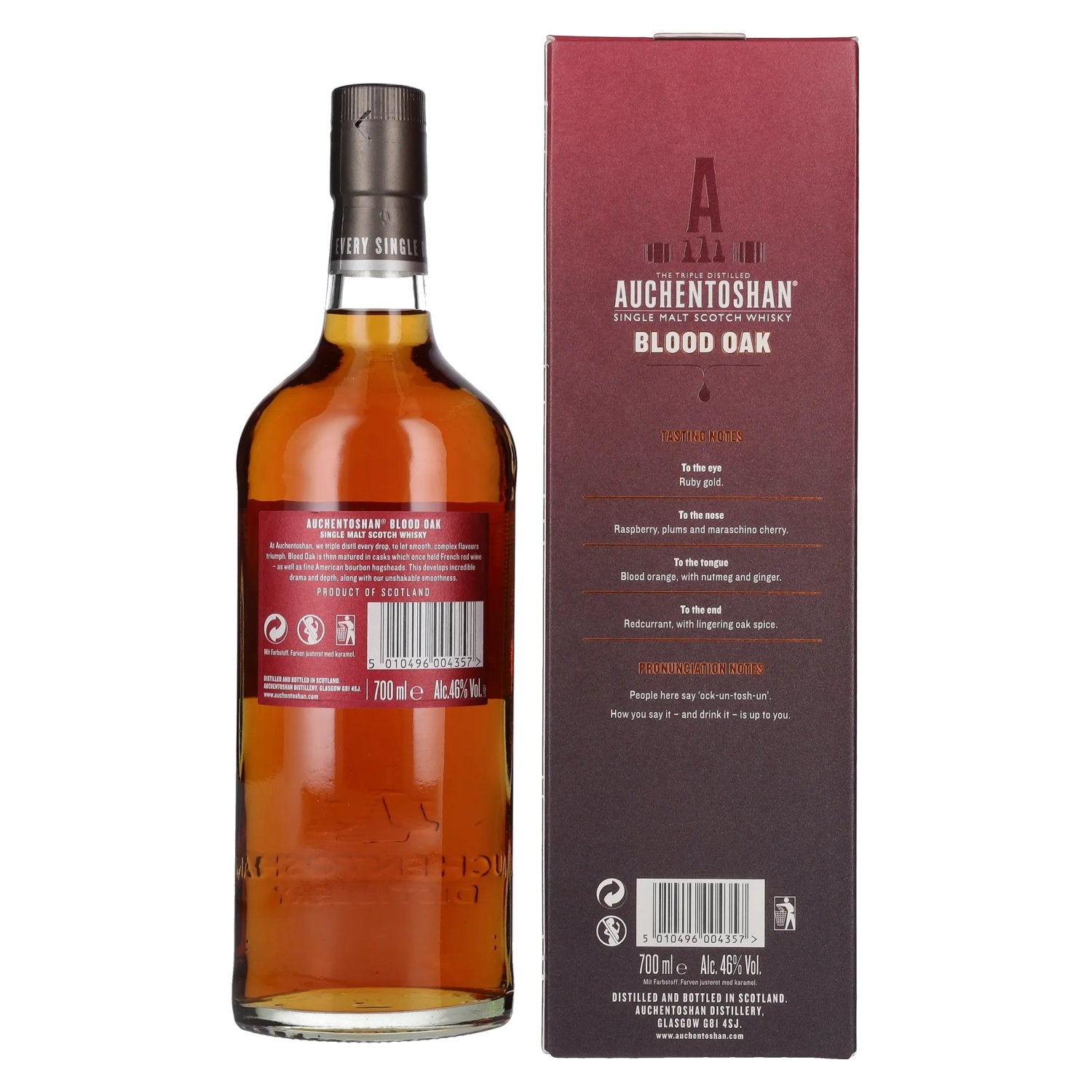 Auchentoshan BLOOD OAK Single Malt Scotch Whisky 46% Vol. 0,7l en coffret cadeau
