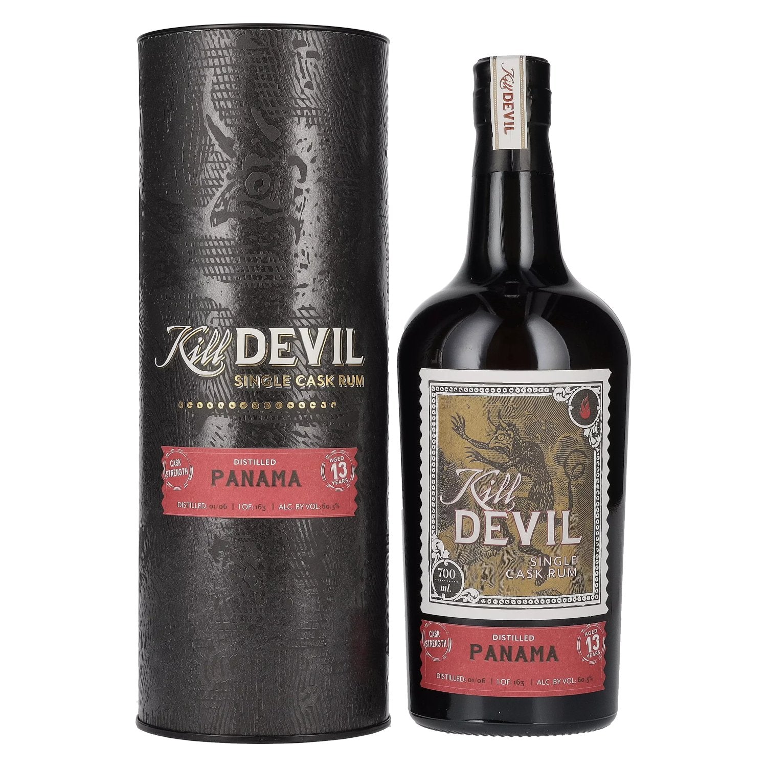 Hunter Laing Kill Devil PANAMA 13 Years Old Single Cask Rum 2006 60,3% Vol. 0,7l in Geschenkbox