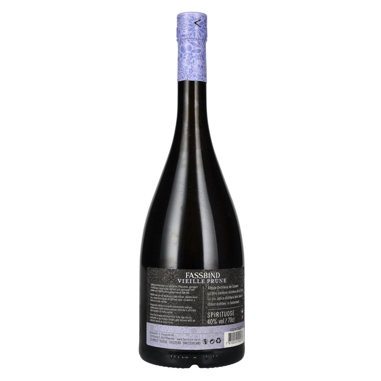 Fassbind Les Vieilles Barriques VIEILLE PRUNE 40% Vol. 0,7l
