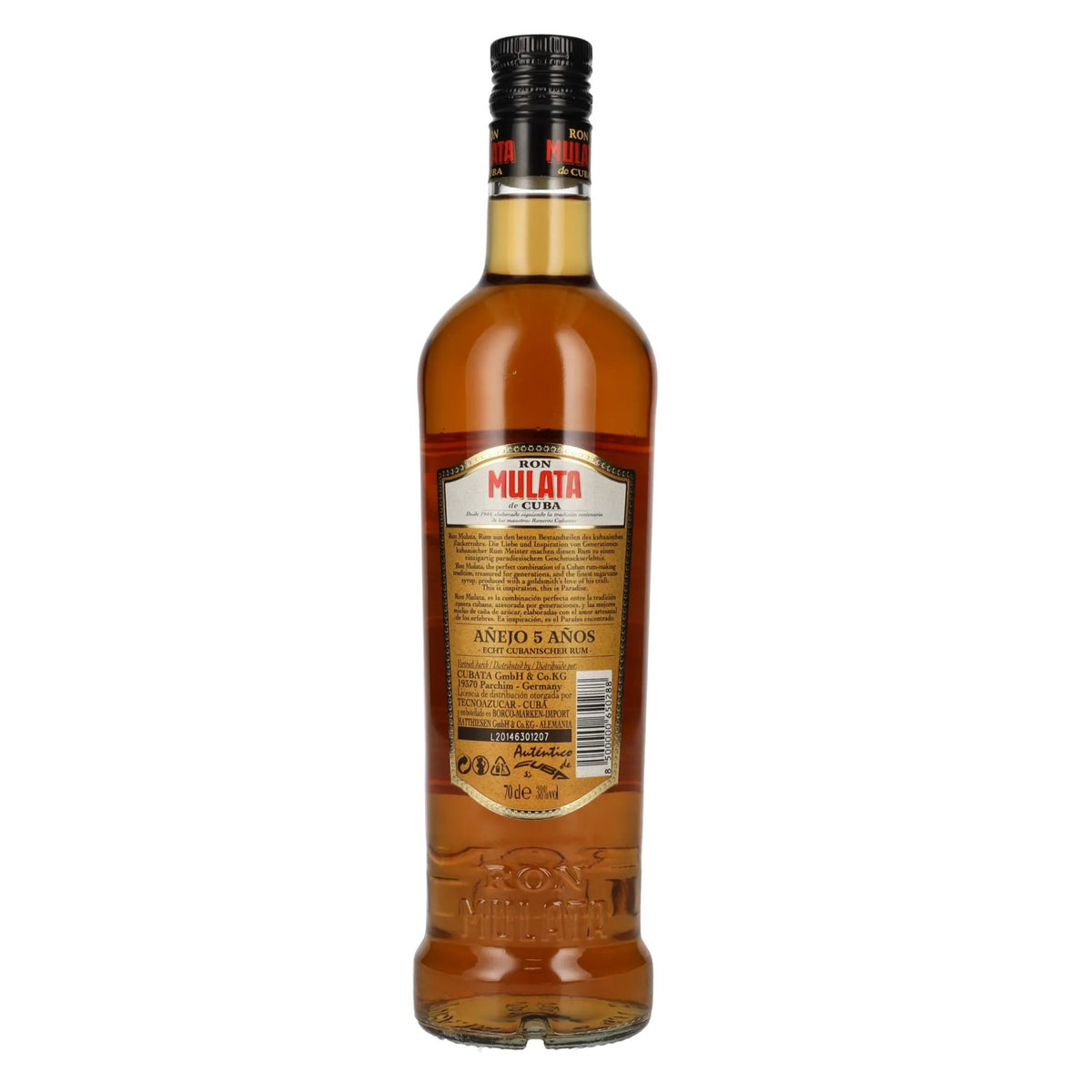 Ron Mulata de Cuba Añejo 5 Años 38% Vol. 0,7l