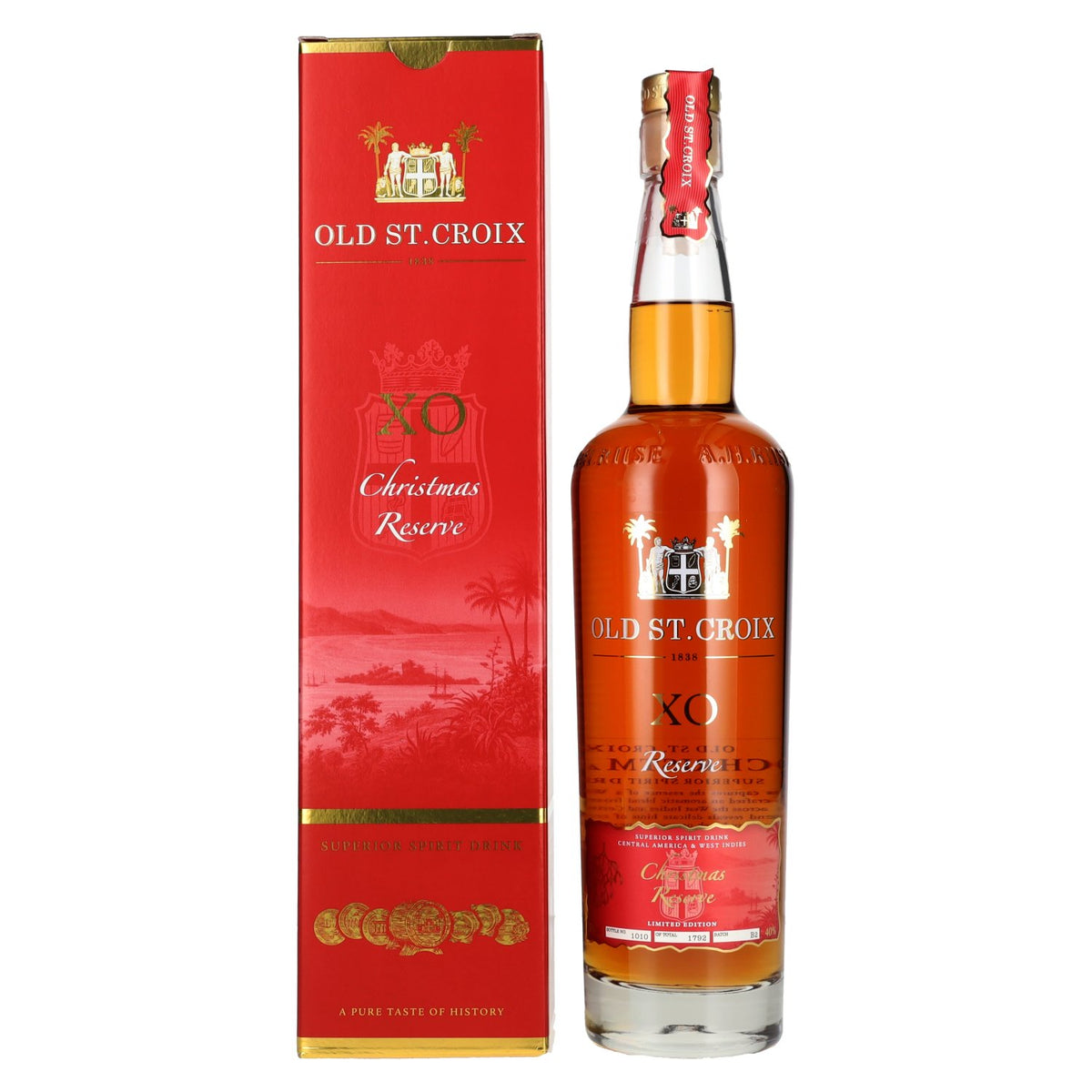 Old St. Croix A.H. Riise X.O. Reserve Christmas Superior Spirit Drink 40% vol. 0,7l en coffret cadeau