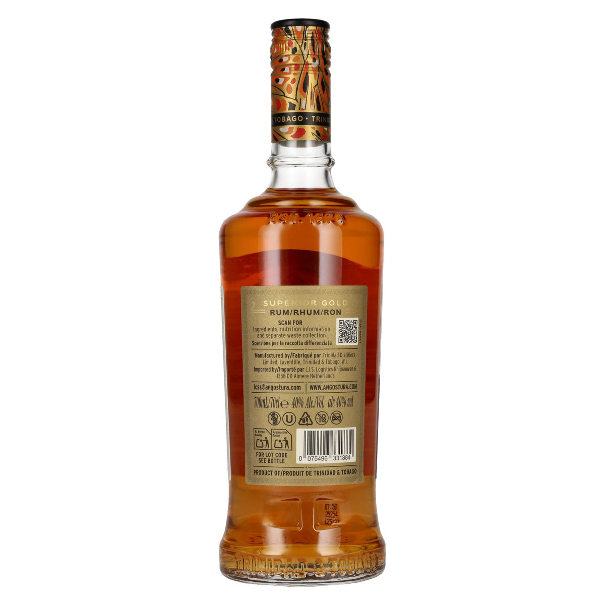 Rhum Angostura 5 ans d'âge Superior Gold, 40 % vol., 0,7 l