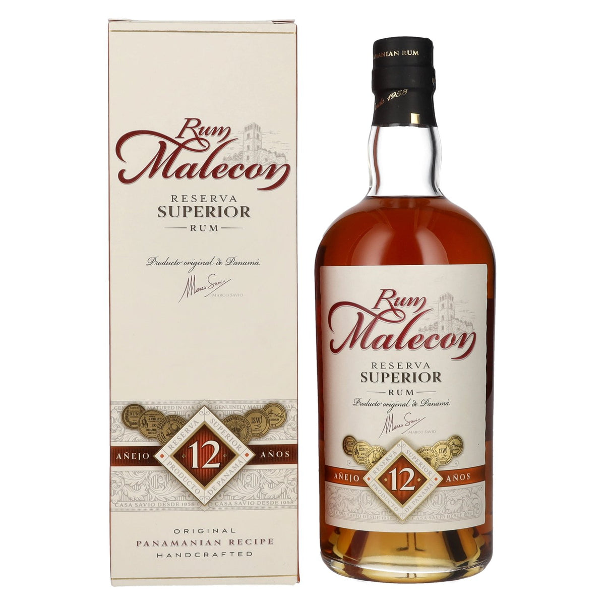 Rum Malecon Añejo 12 Años Reserva Superior 40% Vol. 0,7l in gift box
