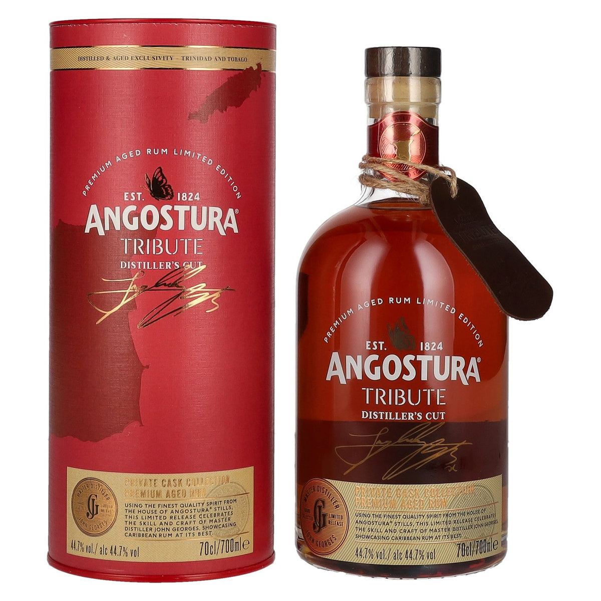 Angostura Tribute Distiller’s Cut Premium Aged Rum Limited Edition 44.7% vol. 0.7l in a gift box