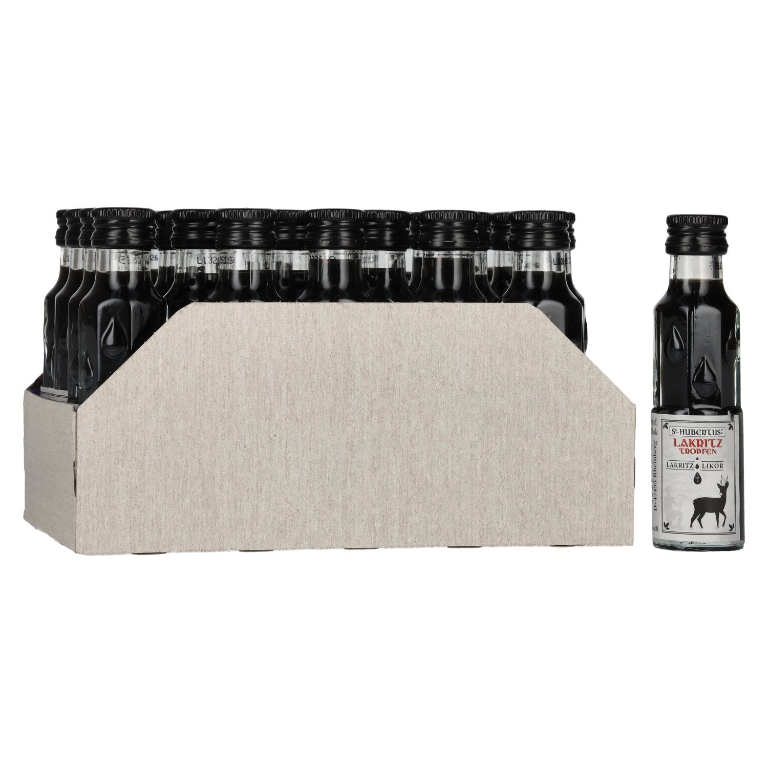 St. Hubertus LAKRITZ Tropfen Lakritz-Likör 16% Vol. 24x0,02l
