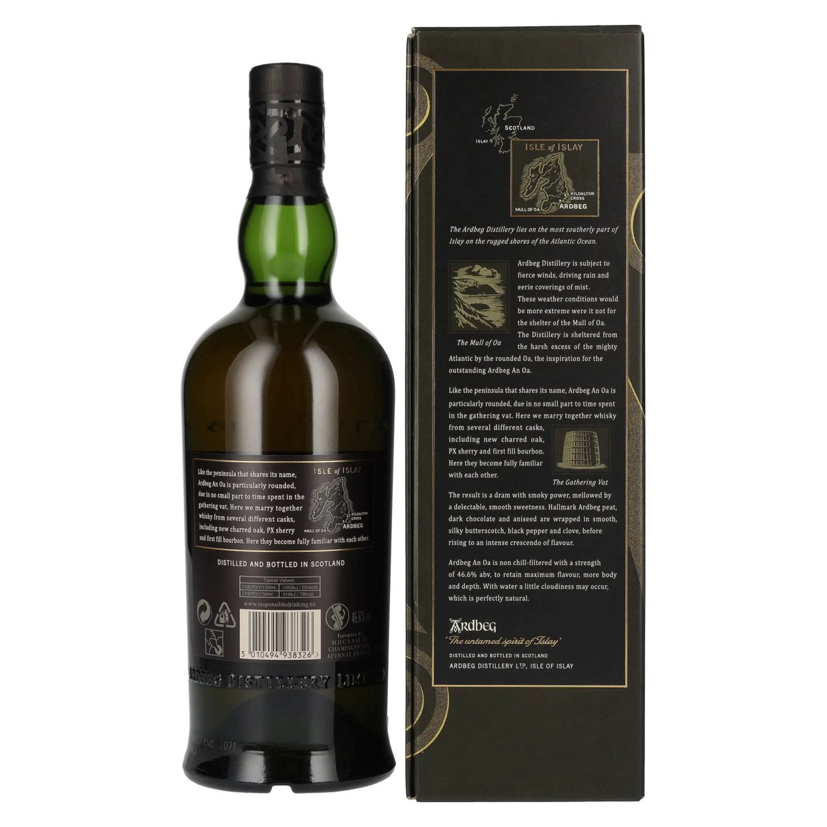 Ardbeg AN OA Islay Single Malt 46,6% Vol. 0,7l en coffret cadeau