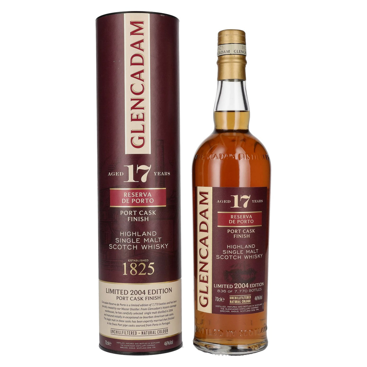 Glencadam 17 Years Old Reserva de Porto Port Cask Finish 46% Vol. 0,7l in gift box