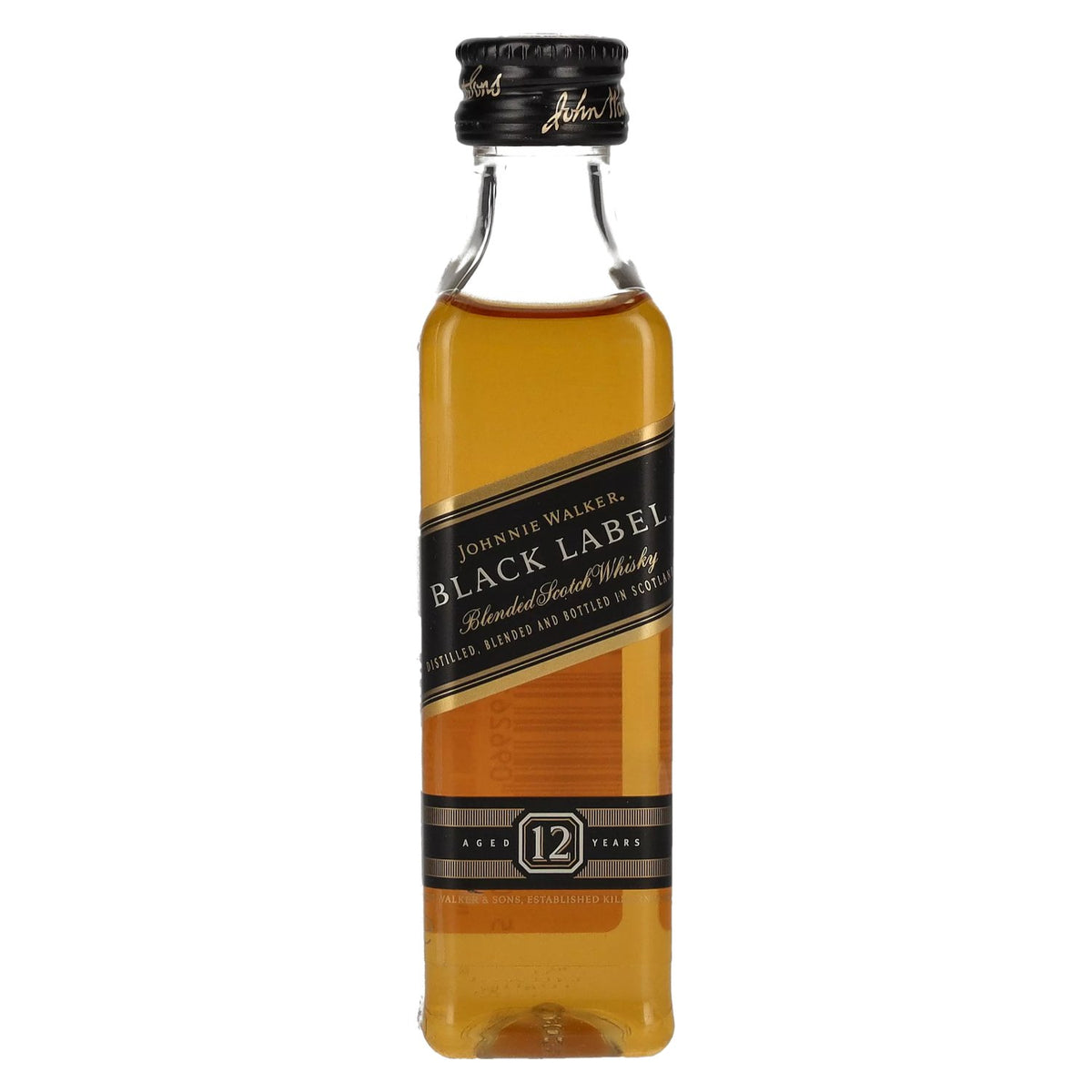 Johnnie Walker BLACK LABEL 12 Years Old Blended Scotch Whisky PET 40% vol. 0.05 l