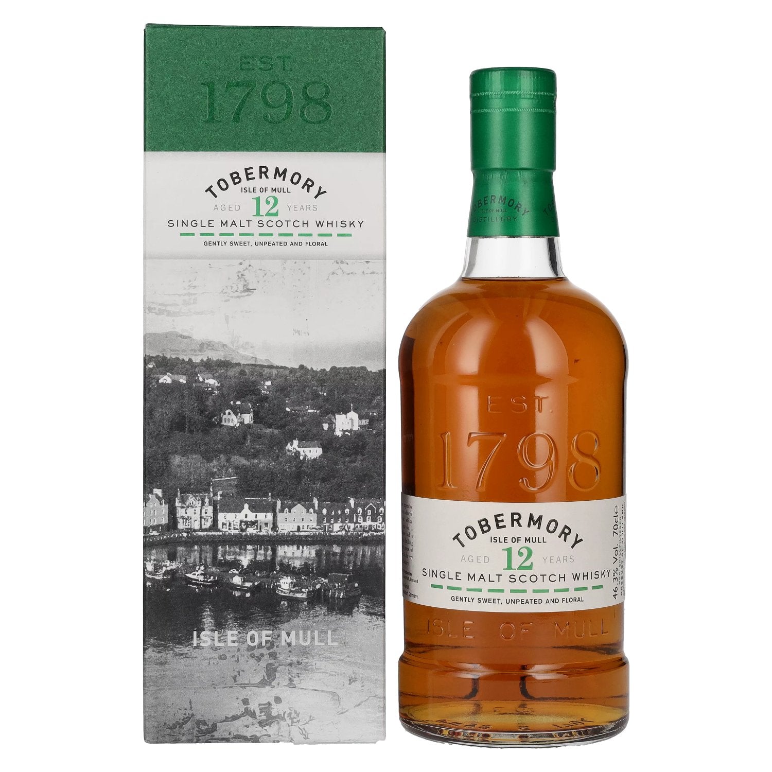 Tobermory 12 Years Old Single Malt Scotch Whisky 46,3% Vol. 0,7l en boîte cadeau