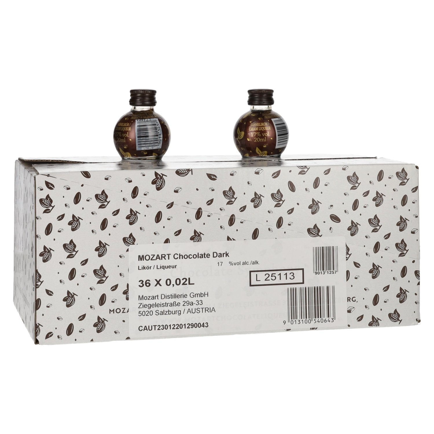 Mozart Chocolate Dark Liqueur de crème 17% Vol. 36x0,02l
