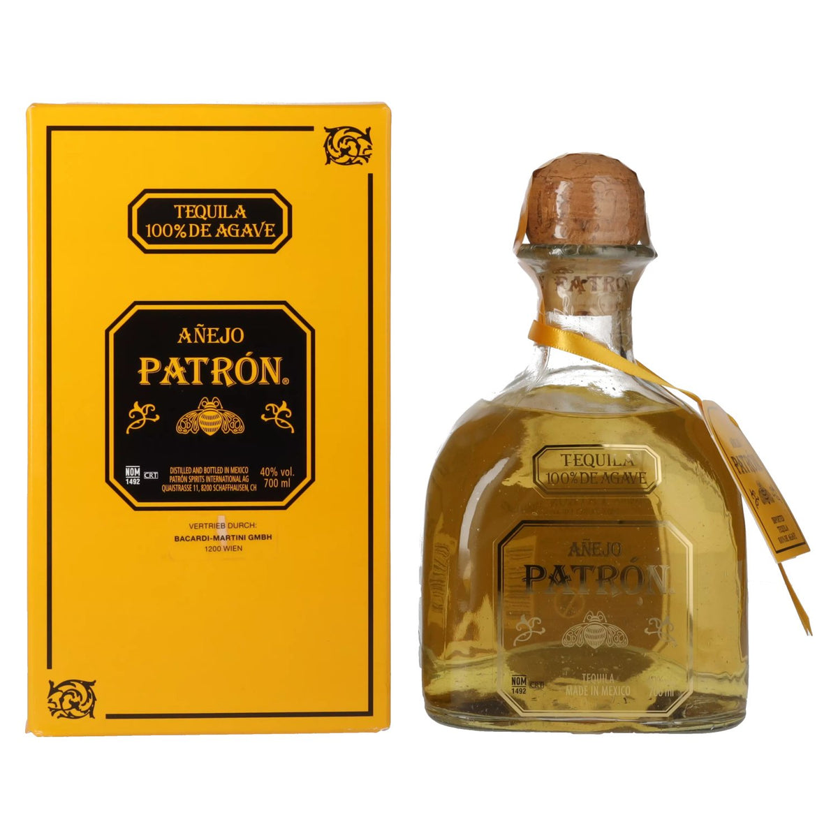 Patrón Tequila Añejo 40% Vol. 0,7l en boîte cadeau