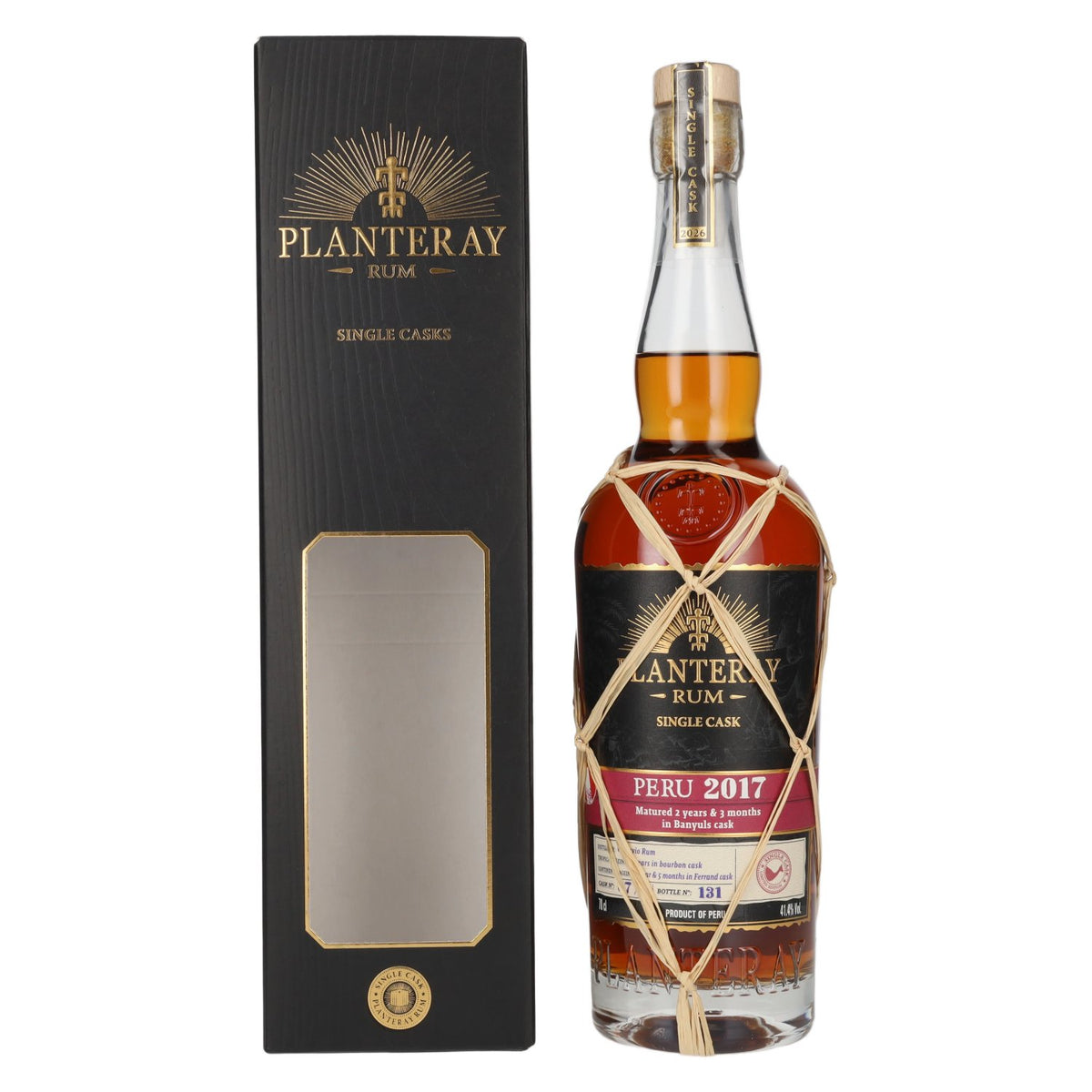 Planteray Rum PÉROU Single Cask Banyuls Barrel 2017 41.4% ABV 0.7l in a gift box