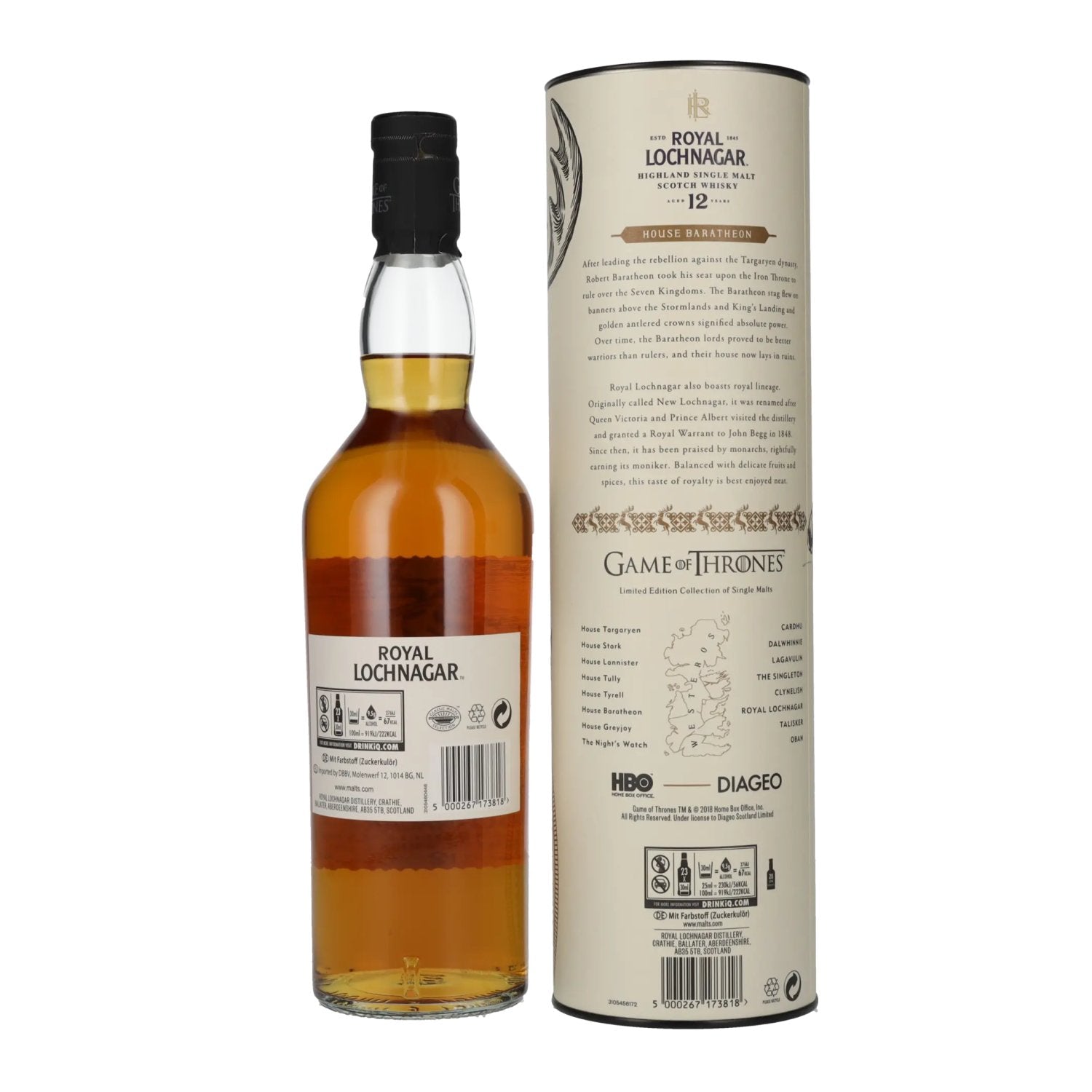 Royal Lochnagar 12 Years Old GAME OF THRONES House Baratheon 40% Vol. 0,7l in gift box