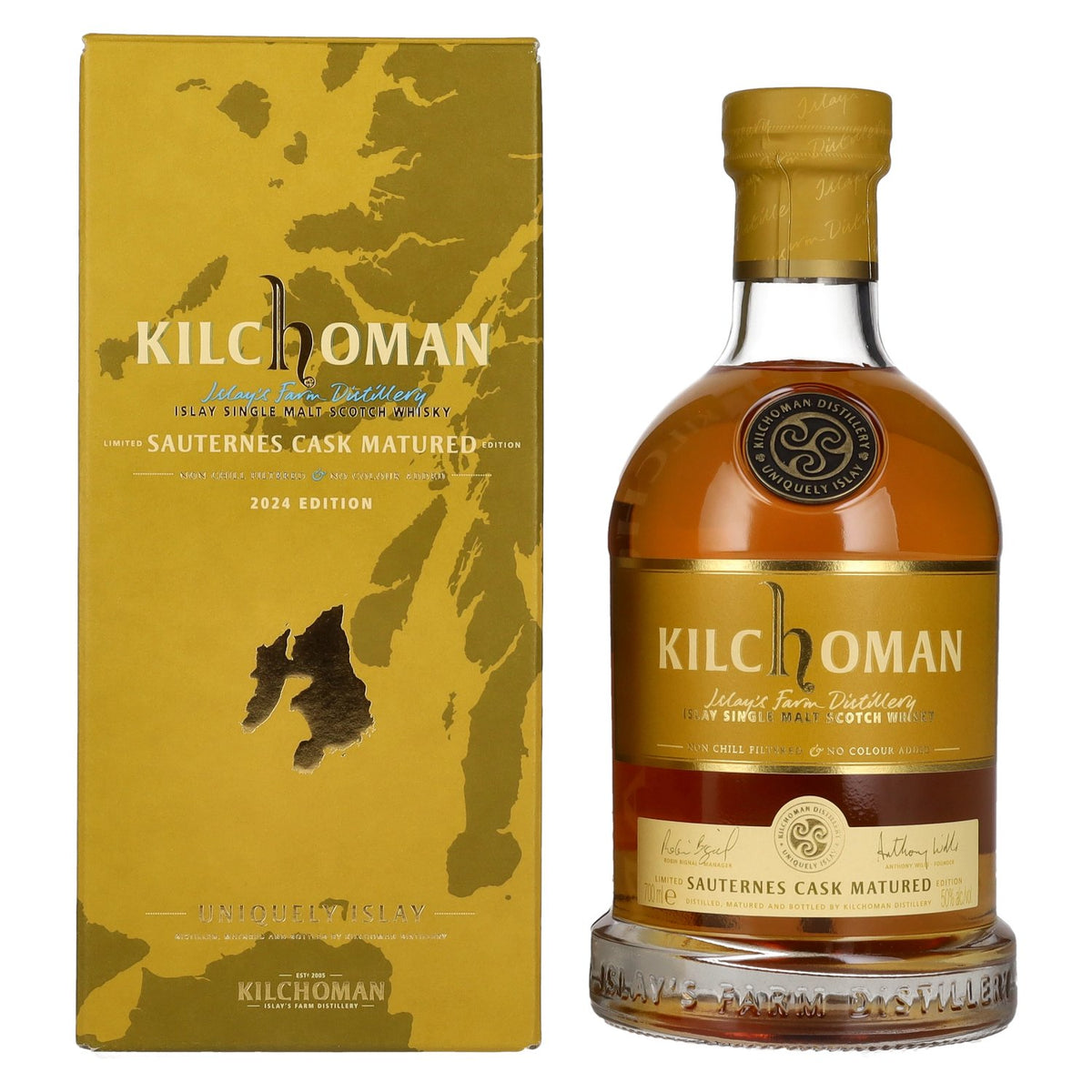 Kilchoman SAUTERNES CASK MATURED Islay Single Malt Limited Edition 2024 50% vol. 0,7l en boîte cadeau
