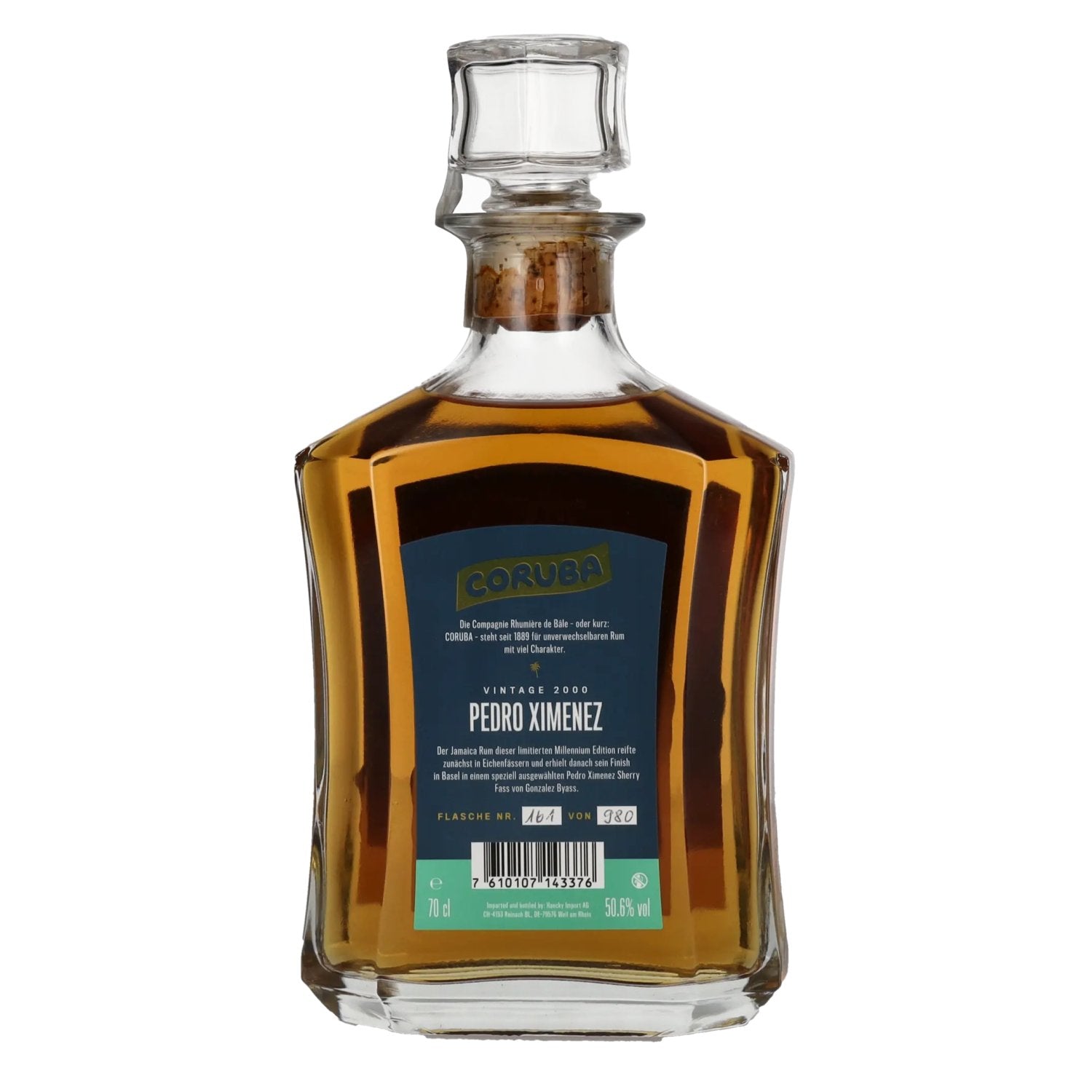 Coruba 18 ans d'âge PEDRO XIMENEZ Vintage 2000 50,6% vol. 0,7l