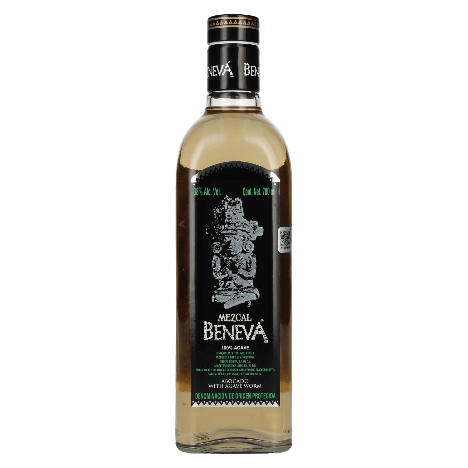 Beneva Mezcal avec ver d'agave 100% agave DOP 38% vol. 0,7l