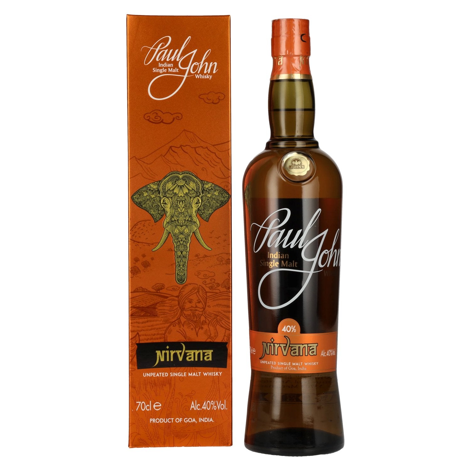 Paul John NIRVANA Indian Single Malt Whisky 40% Vol. 0,7l in gift box