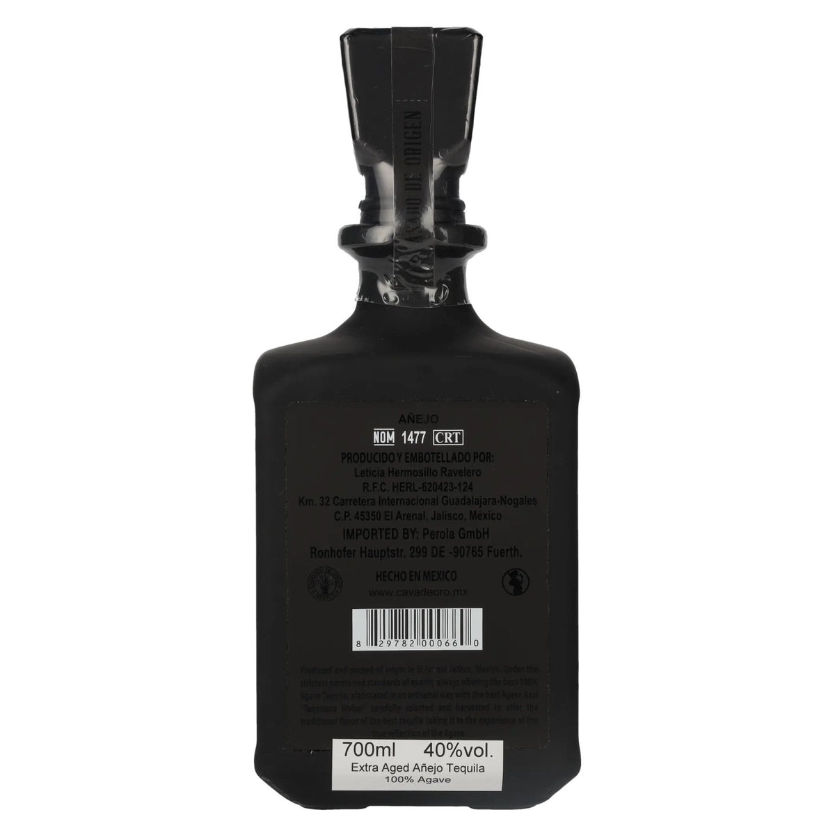 Gran Cava de Oro Tequila EXTRA AÑEJO BLACK 100% de Agave Azul 40% Vol. 0,7l