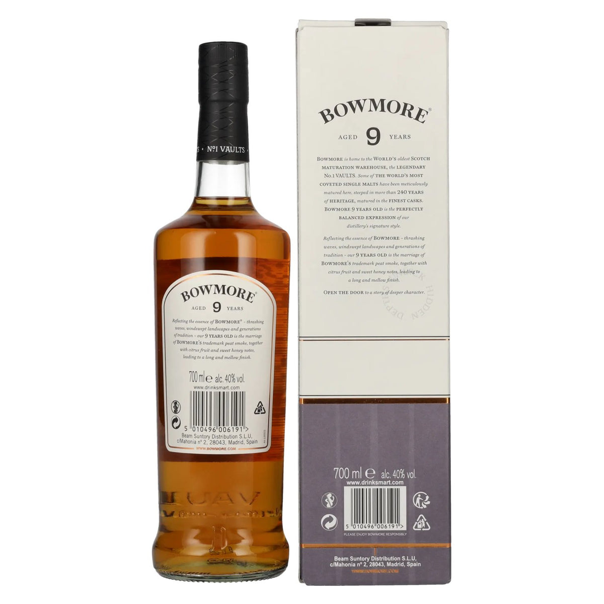 Bowmore 9 Years Old Islay Single Malt Scotch Whisky 40% Vol. 0,7l in Geschenkbox