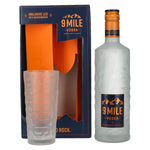 9 Mile Vodka 37,5% Vol. 0,7l in Geschenkbox mit Glas