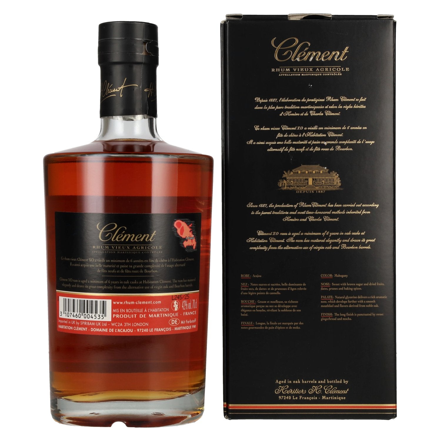 Clément Rhum Vieux Agricole X.O 42% Vol. 0,7l in Geschenkbox