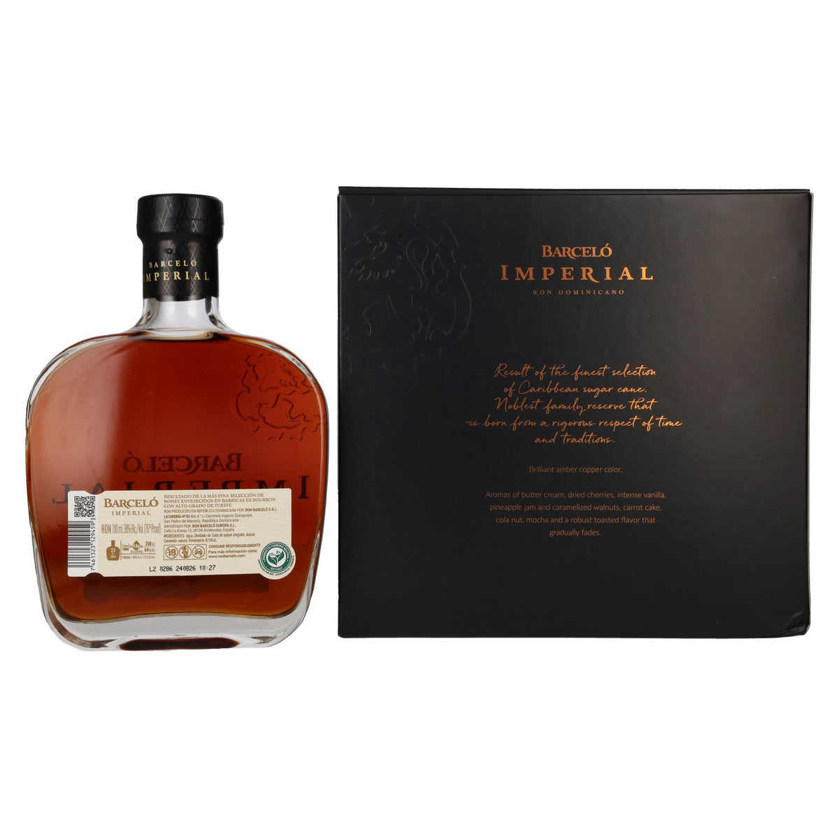 Barceló Imperial Ron Dominicano 38% Vol. 0,7l in Geschenkbox mit 2 Gläsern