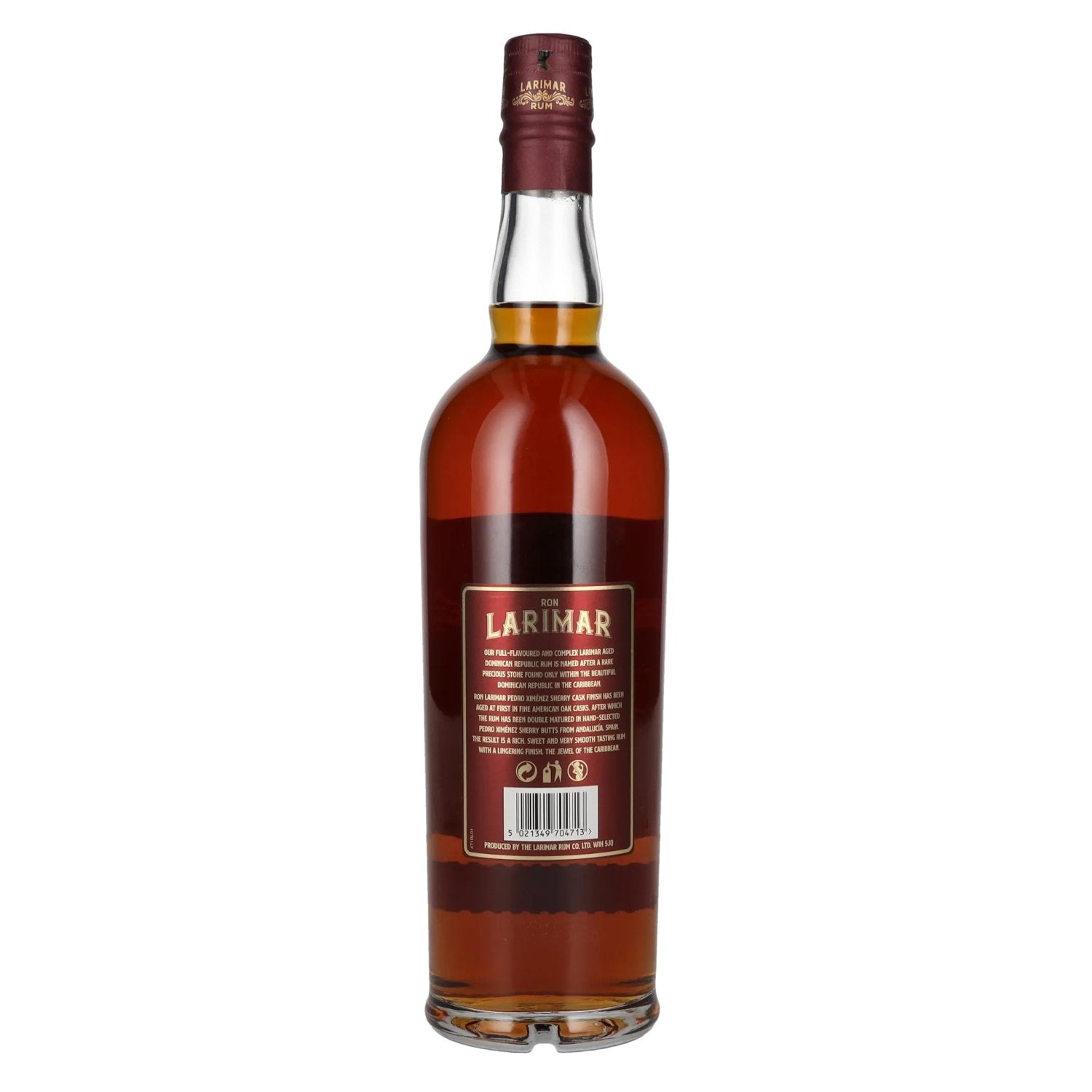 Ron Larimar 5 Years Old Small Batch Rum Pedro Ximénez Sherry Cask Finish 40% Vol. 0,7l
