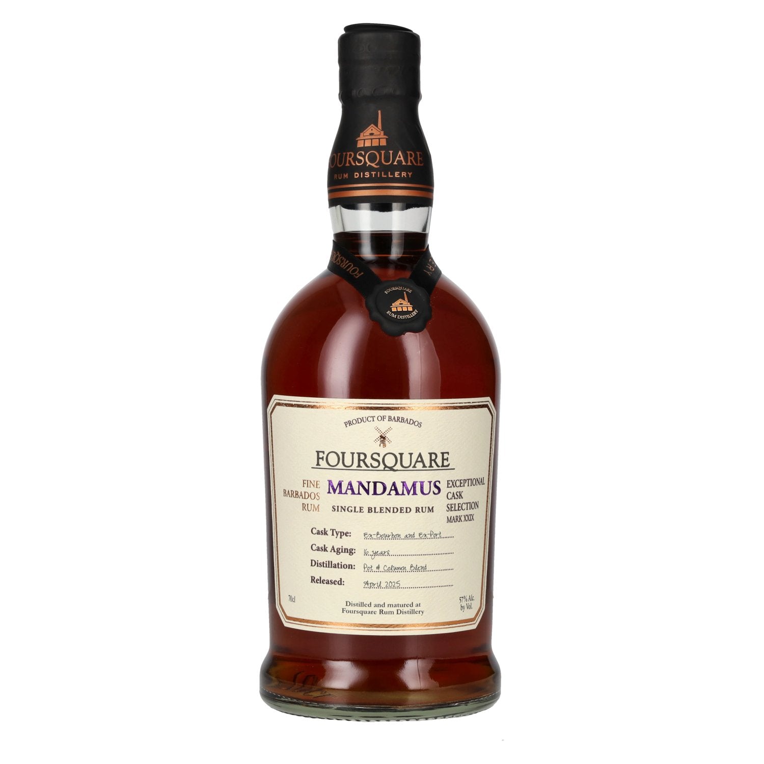 Foursquare 16 Years Old MANDAMUS Single Blended Rum 57% Vol. 0,7l
