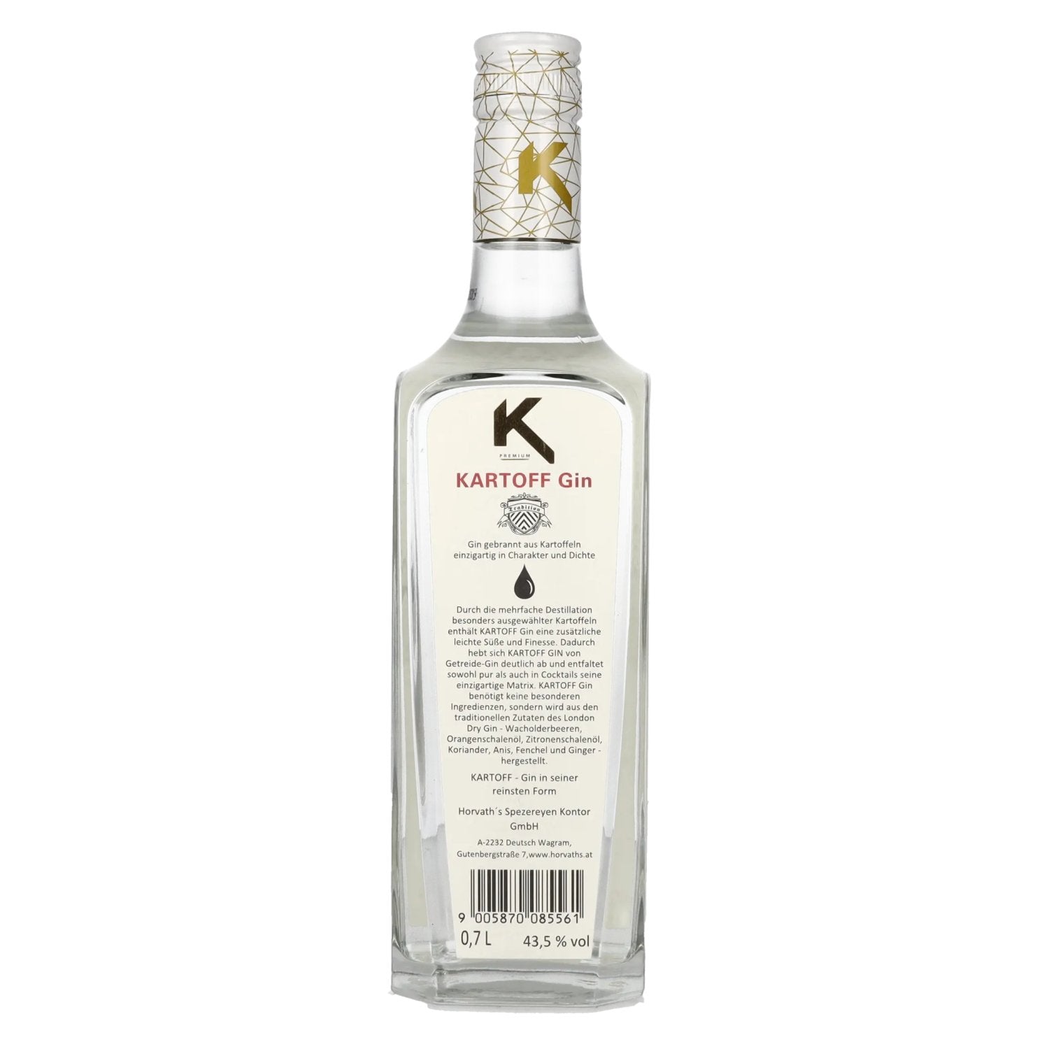 Kartoff Triple Distilled Dry Gin 43,5% vol. 0,7l