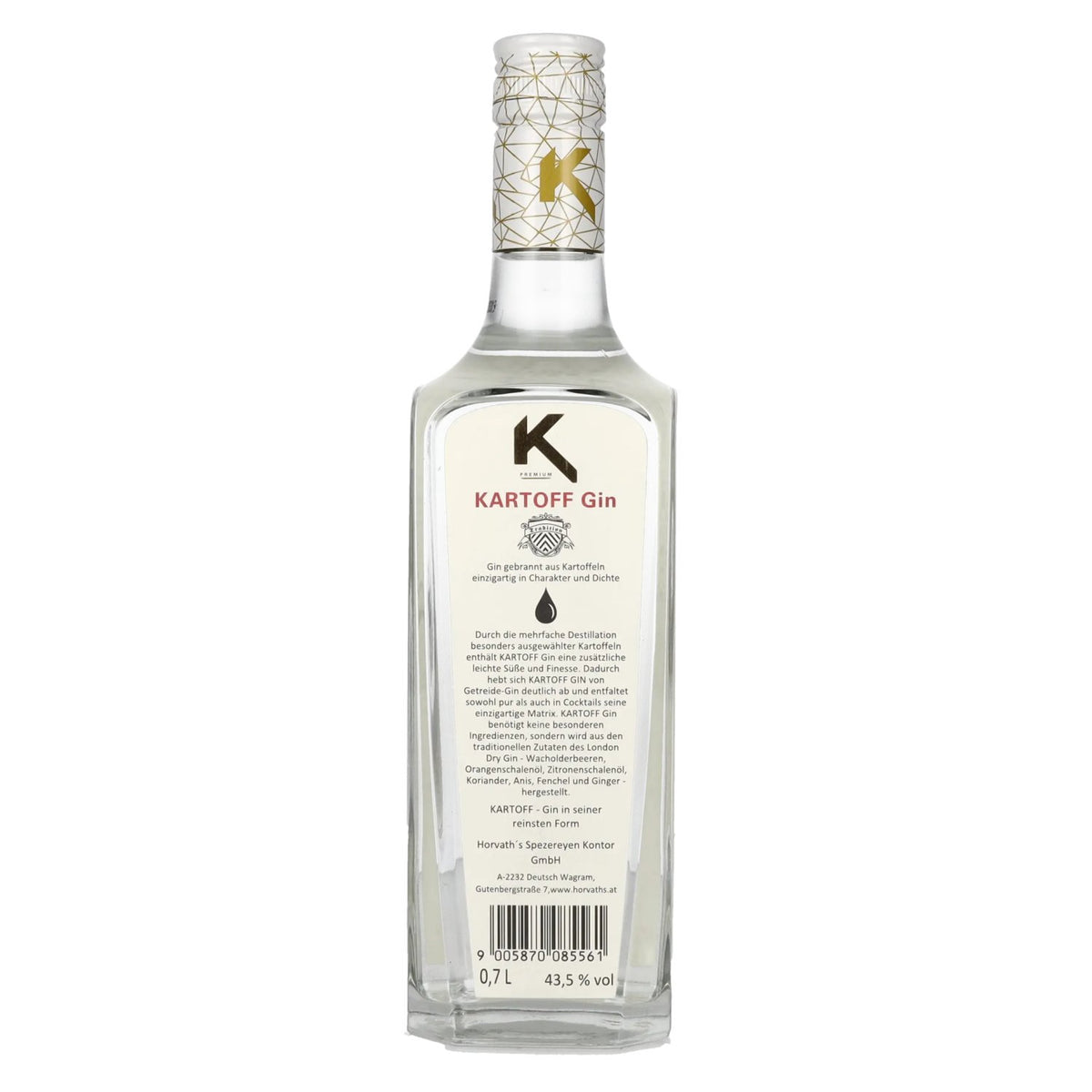 Kartoff Triple Distilled Dry Gin 43,5% Vol. 0,7l