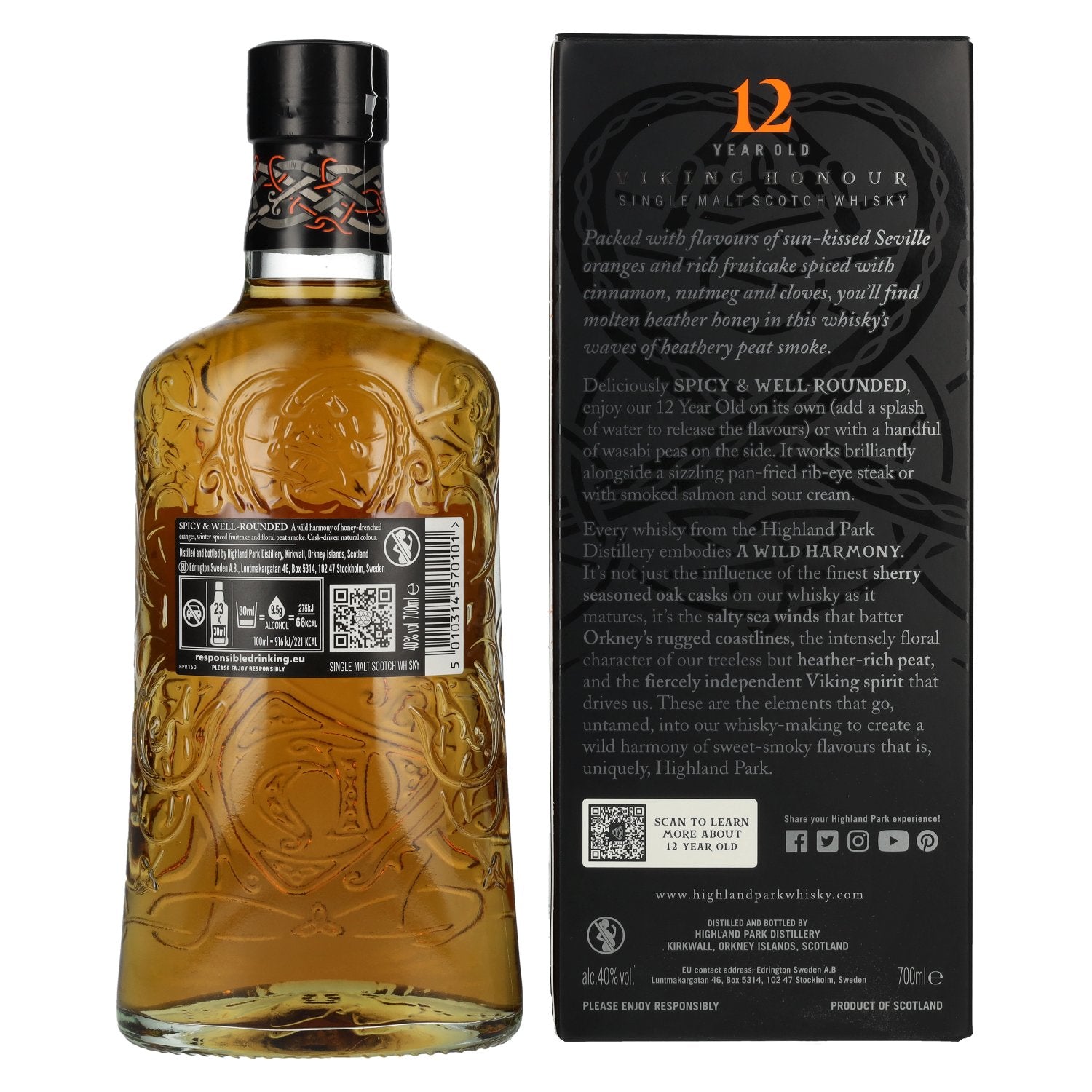 Highland Park 12 Years Old VIKING HONOUR 40% Vol. 0,7l in Geschenkbox