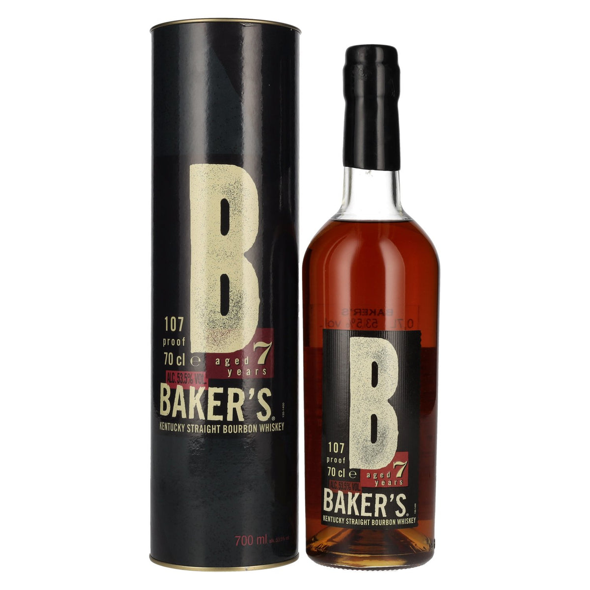 Baker's 7 Years Old Kentucky Straight Bourbon Whiskey 53,5% Vol. 0,7l in gift box