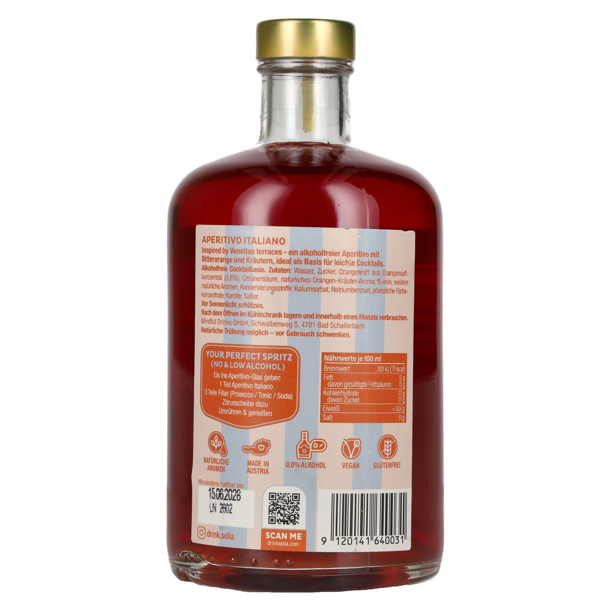 Solia 0.0 non-alcoholic Italian aperitif 0.5l