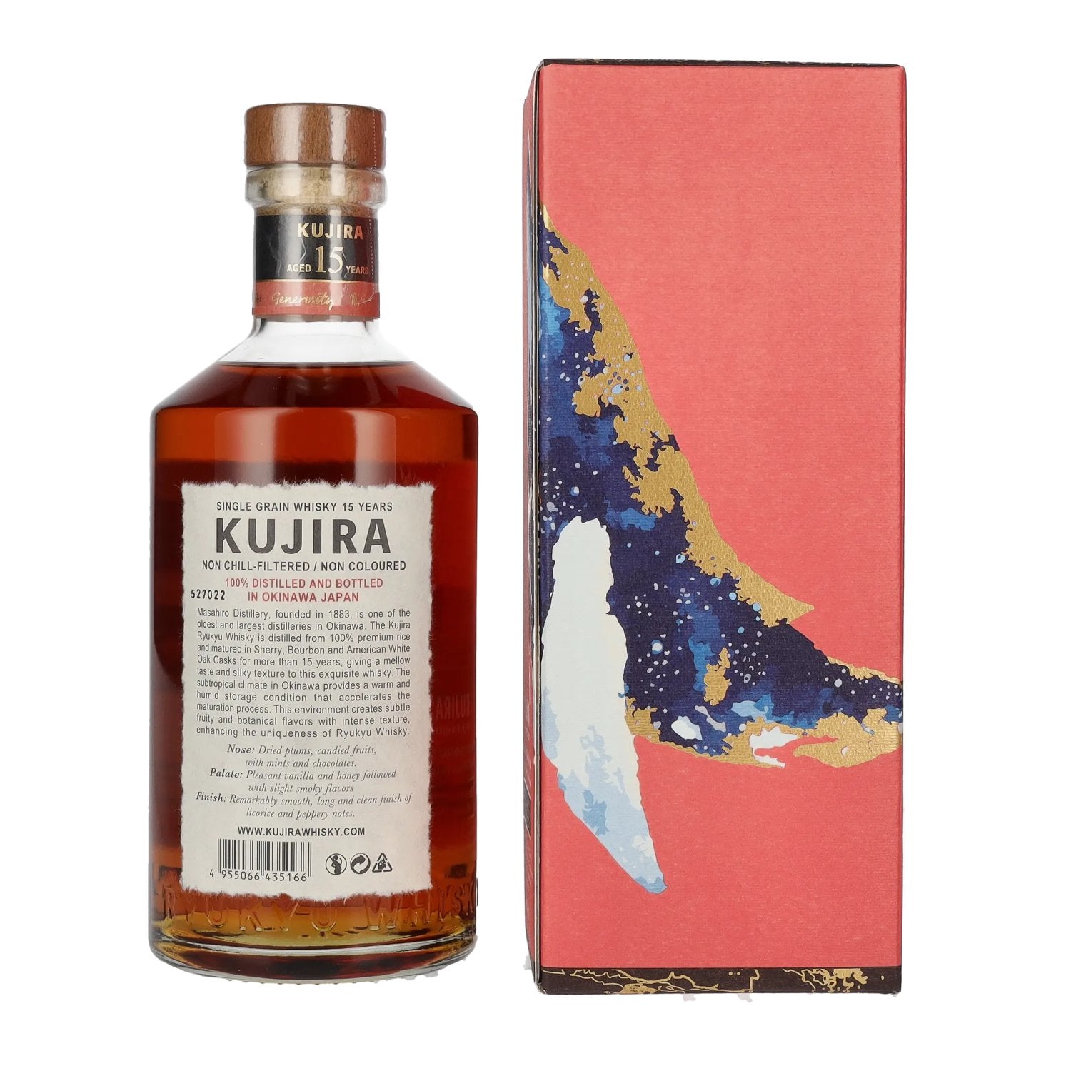 Kujira Ryukyu 15 Years Old Single Grain Whisky 43% Vol. 0,7l in Geschenkbox