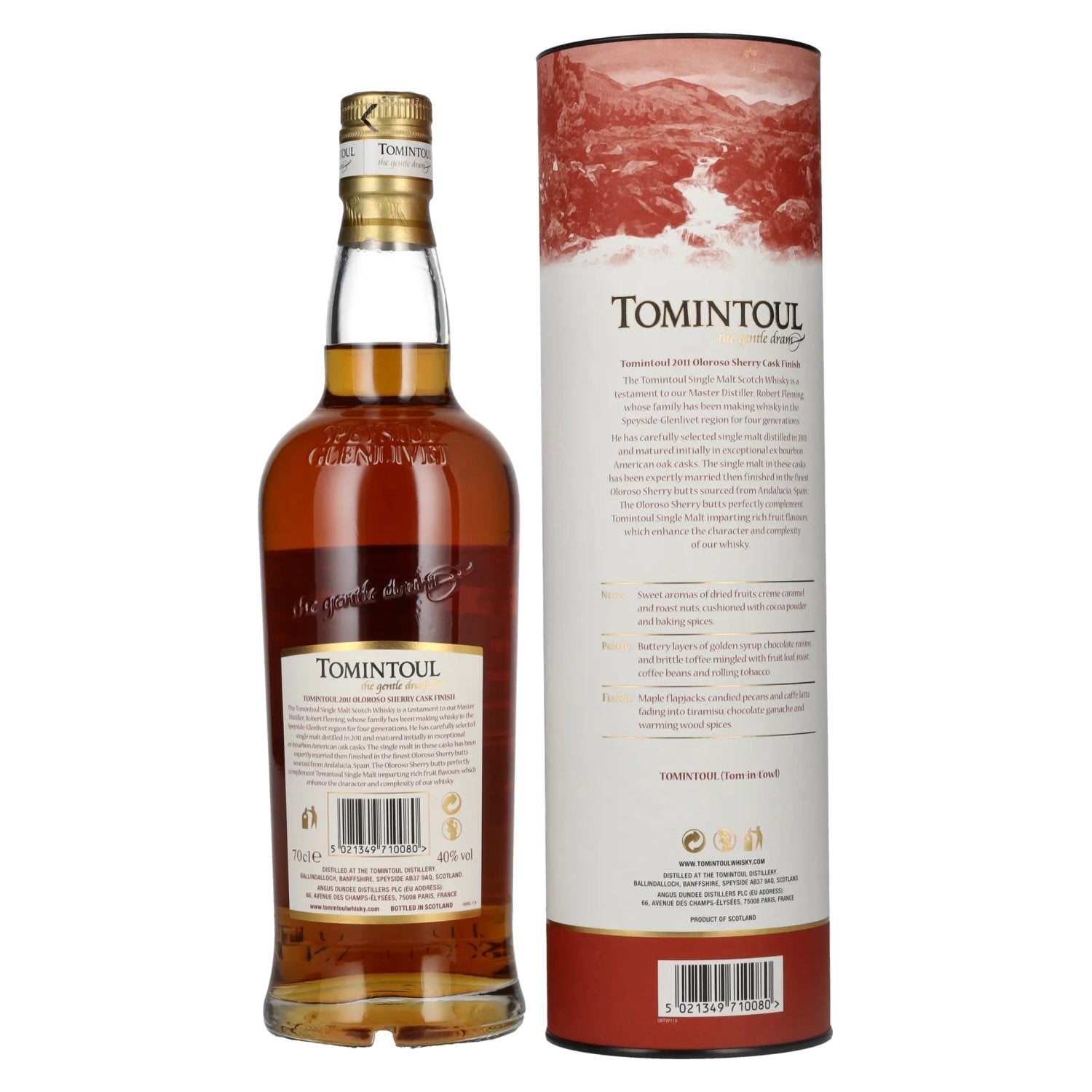 Tomintoul 12 Years Old OLOROSO SHERRY CASKS Finish Limited Edition 2011 40% Vol. 0,7l in Geschenkbox