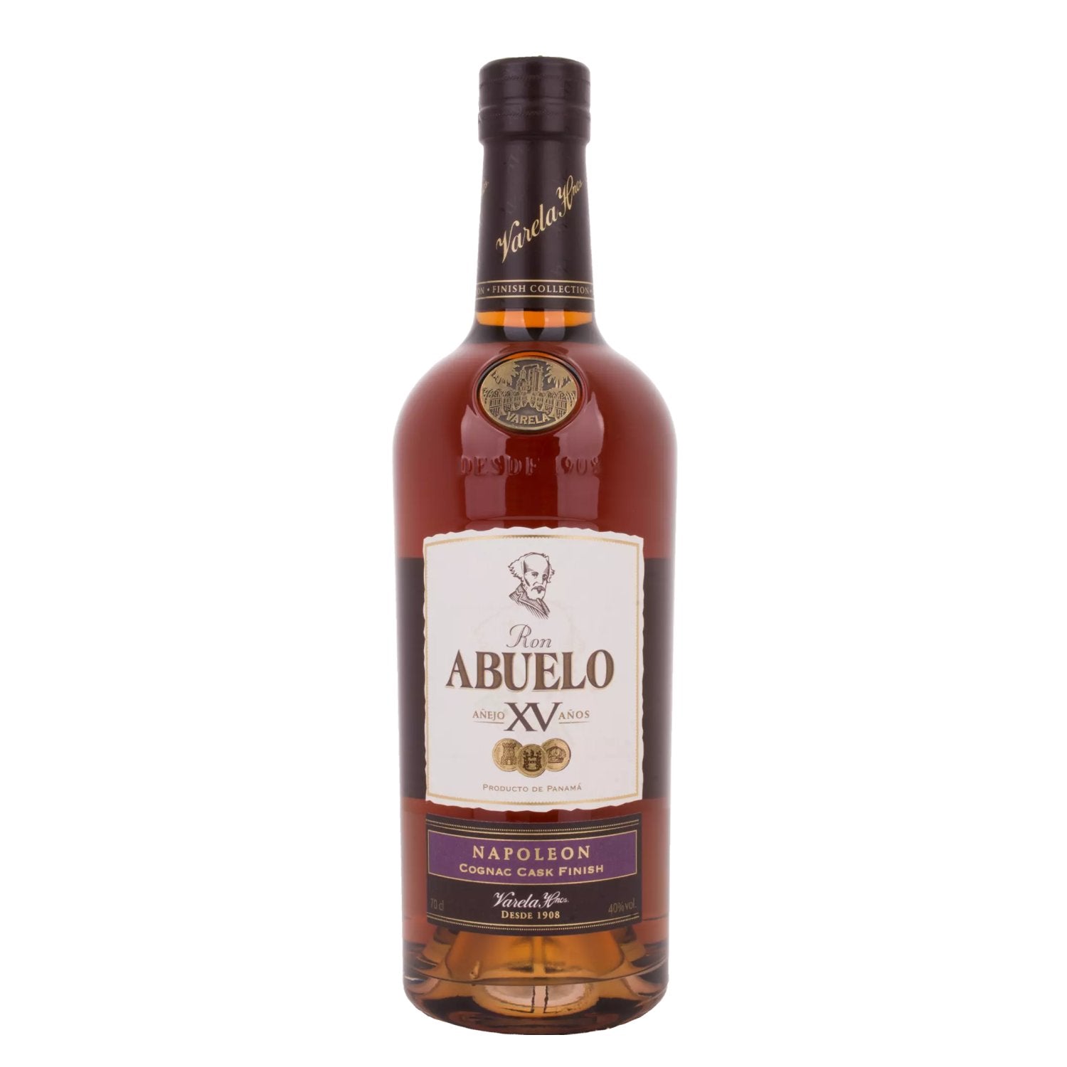 Ron Abuelo Añejo XV Años NAPOLEON Cognac Cask Finish 40% Vol. 0,7l in Geschenkbox