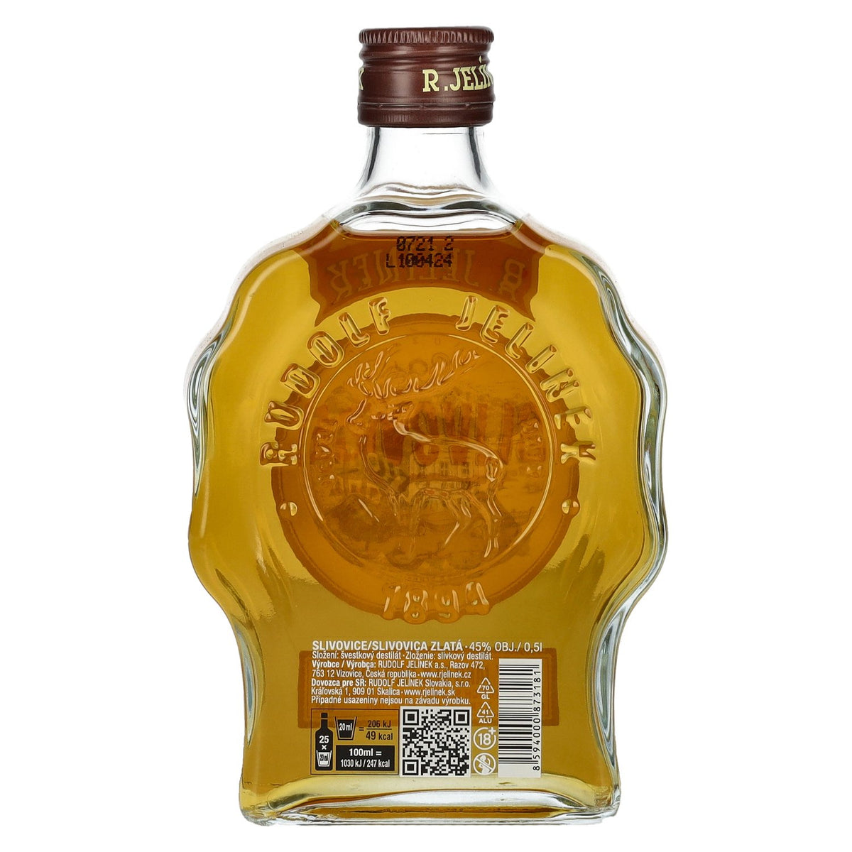 R. Jelínek Slivovice GOLD Plum 45% vol. 0,5l