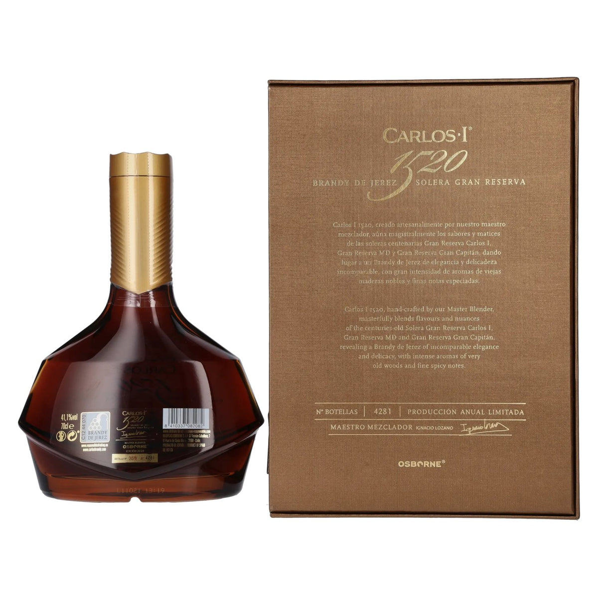 Carlos I 1520 Brandy de Jerez Solera Gran Reserva 41,1% Vol. 0,7l in Geschenkbox