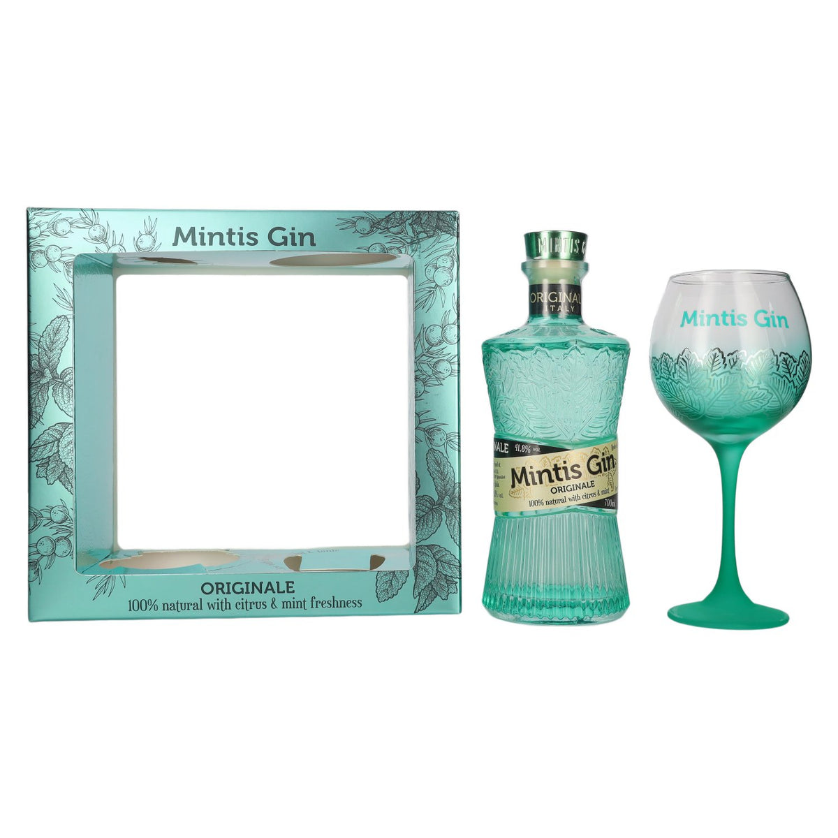 Mintis ORIGINALE Gin 41,8% Vol. 0,7l in Geschenkbox mit Glas