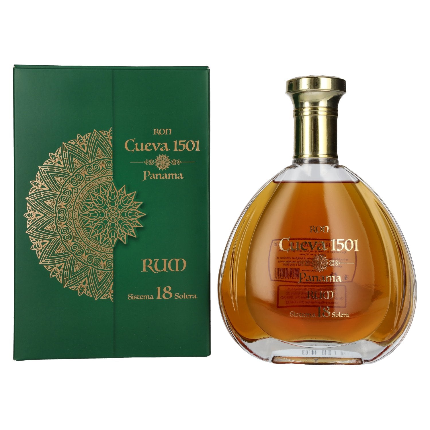 Ron Cueva 1501 Sistema 18 Solera Panama Rum 40% vol. 0,7l en boîte cadeau