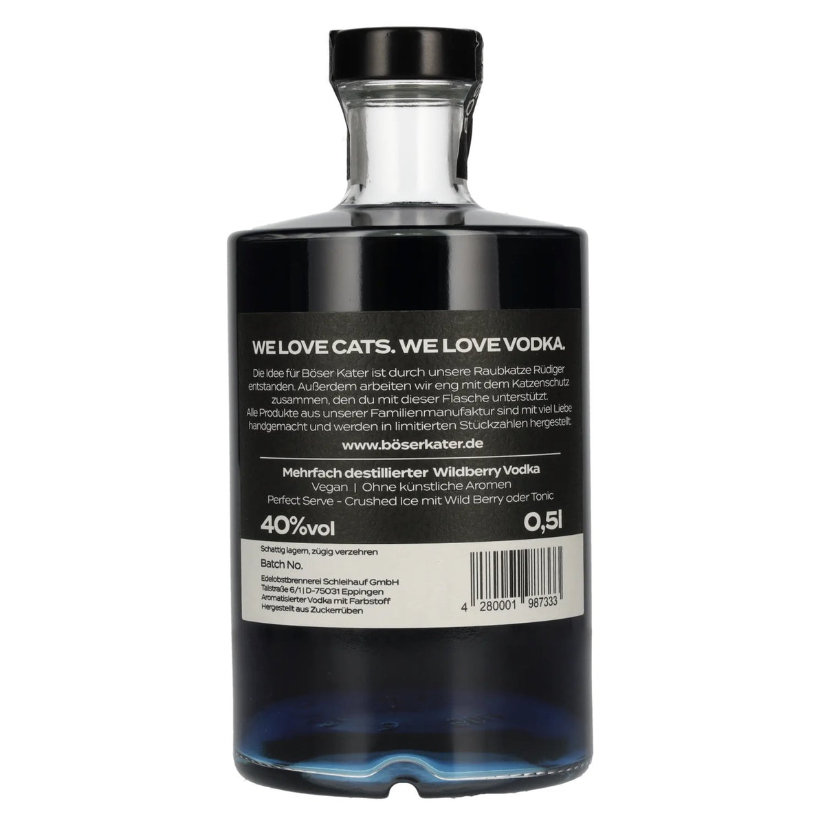 BÖSER KATER Wildberry Colour Changing Vodka 40% Vol. 0,5l
