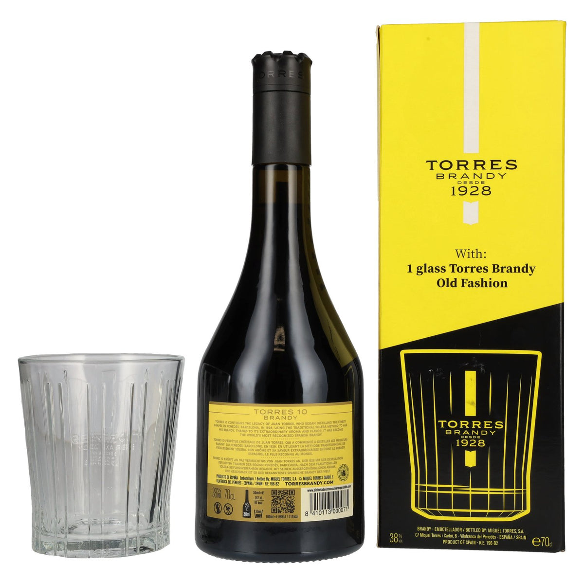 Torres 10 RESERVA IMPERIAL Brandy 38% Vol. 0,7l in Geschenkbox mit Glas