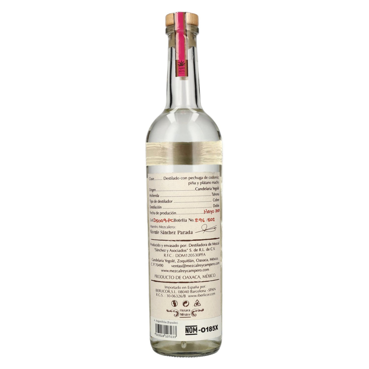 Rey Campero Mezcal Artisanal PECHUGA DE CODORNIZ AOP 48,3 % vol. 0,7 l