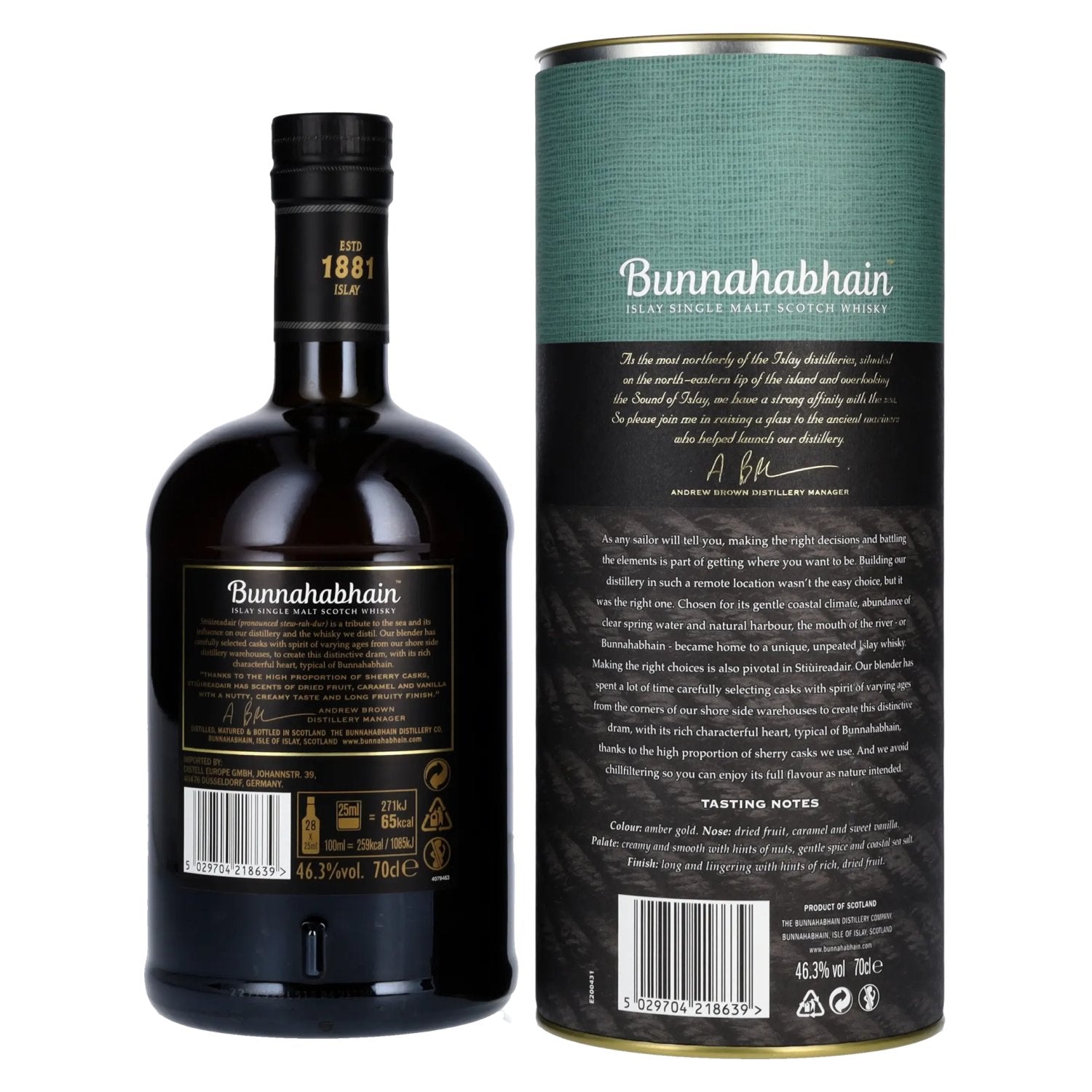Bunnahabhain STIÙIREADAIR Islay Single Malt Scotch Whisky 46,3% Vol. 0,7l in Geschenkbox